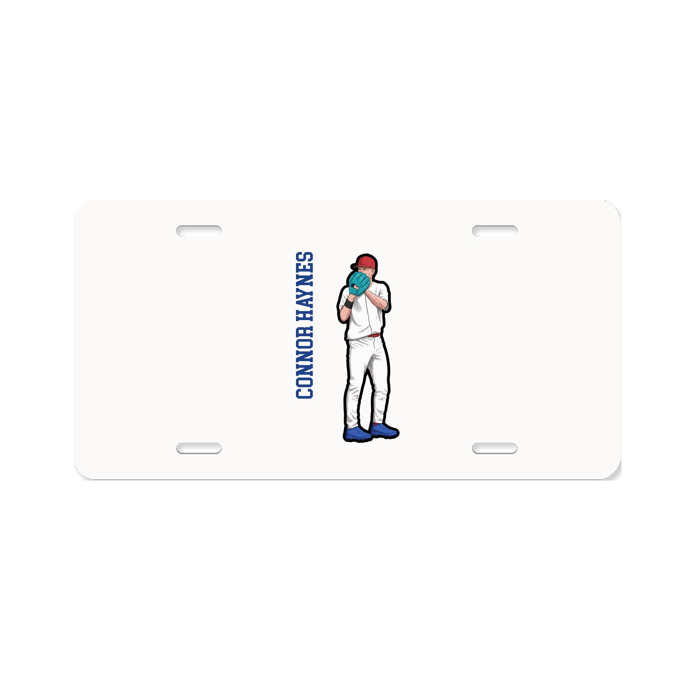 License Plate — Name Vertical in Classic