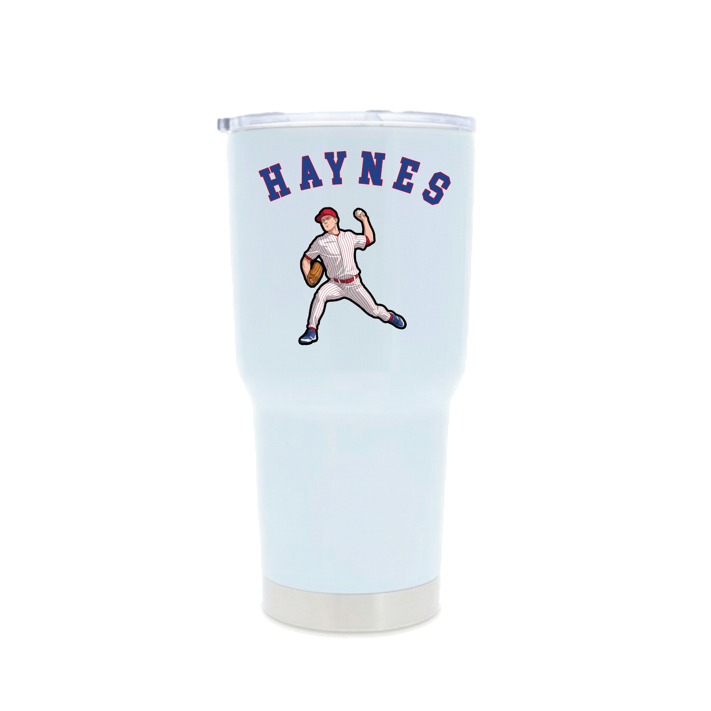 30oz Stainless Steel Tumbler — Shirsey Arch in White