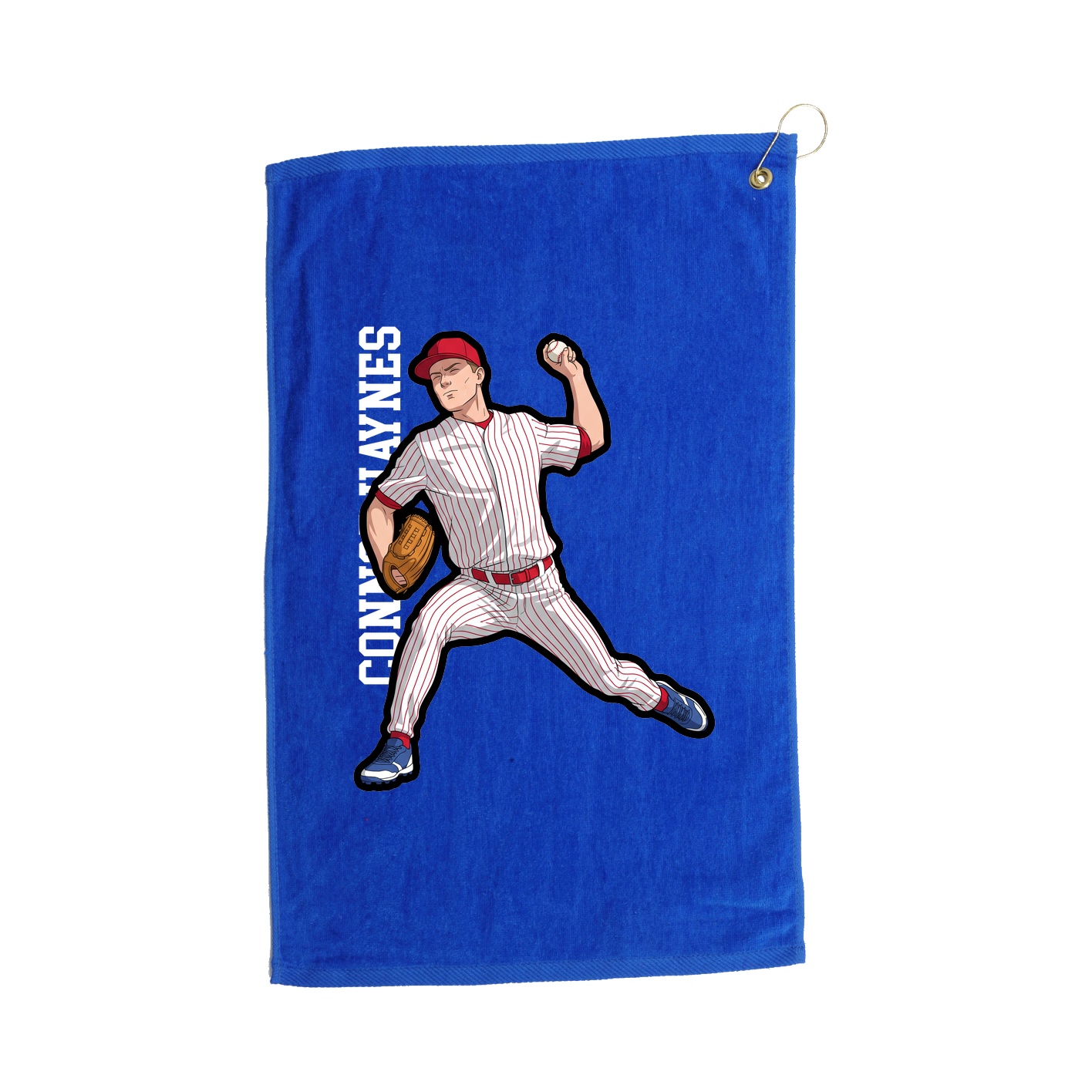 Golf Towel — Name Vertical in Royal
