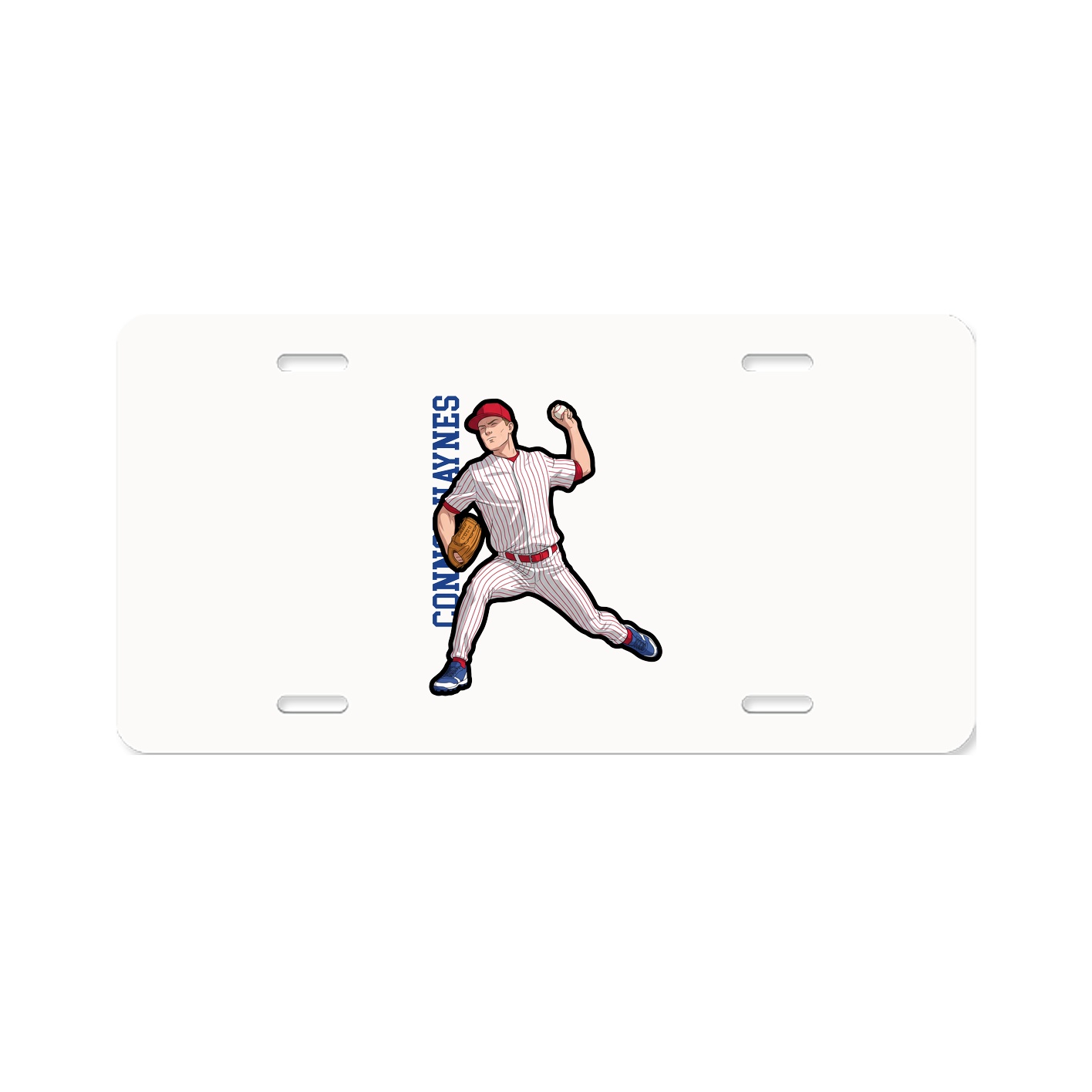 License Plate — Name Vertical in Classic