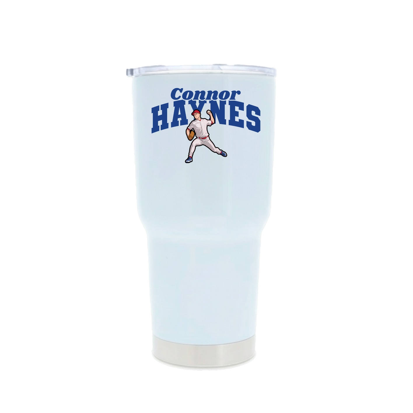 30oz Stainless Steel Tumbler — Signature Arch in White