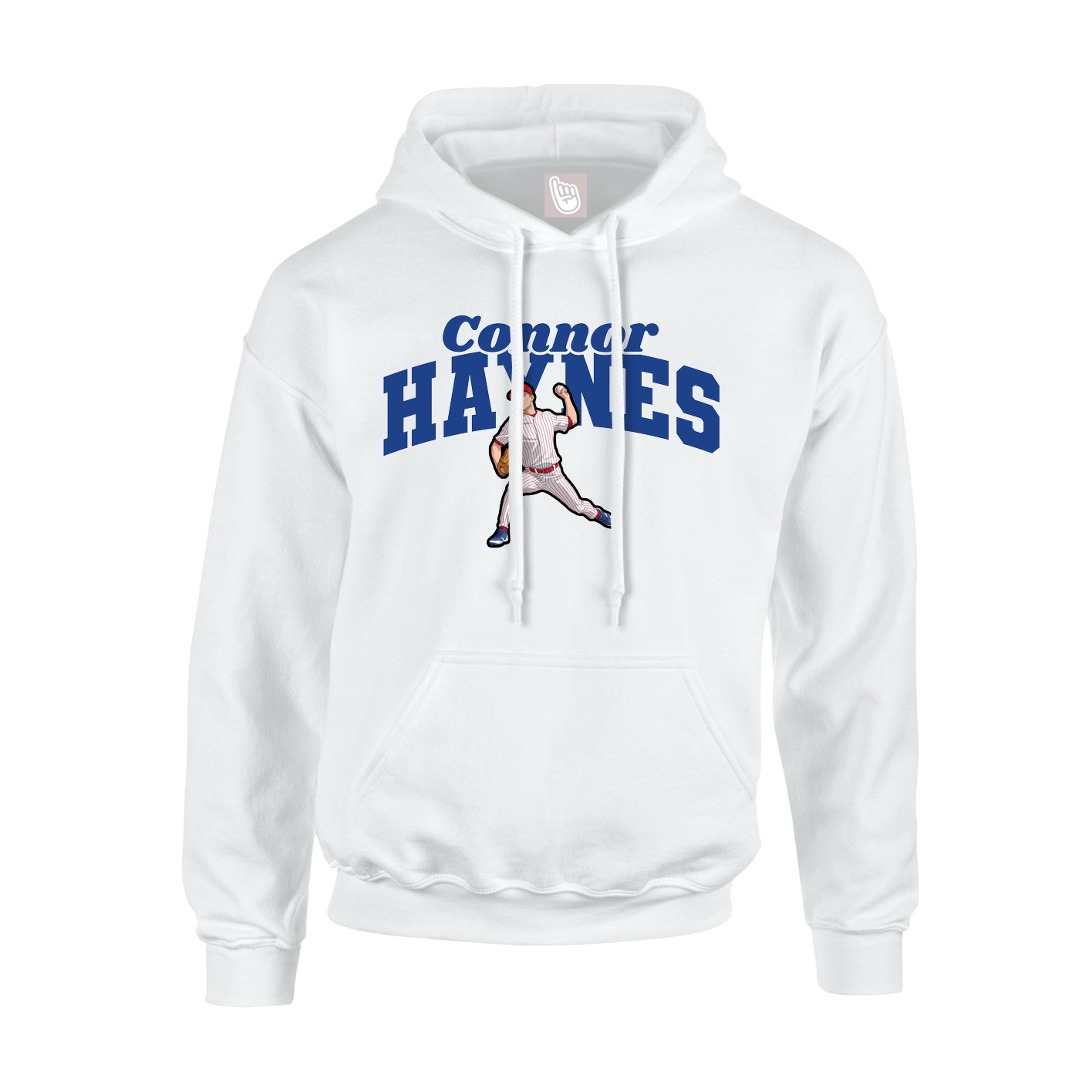 Hoodie — Signature Arch in White