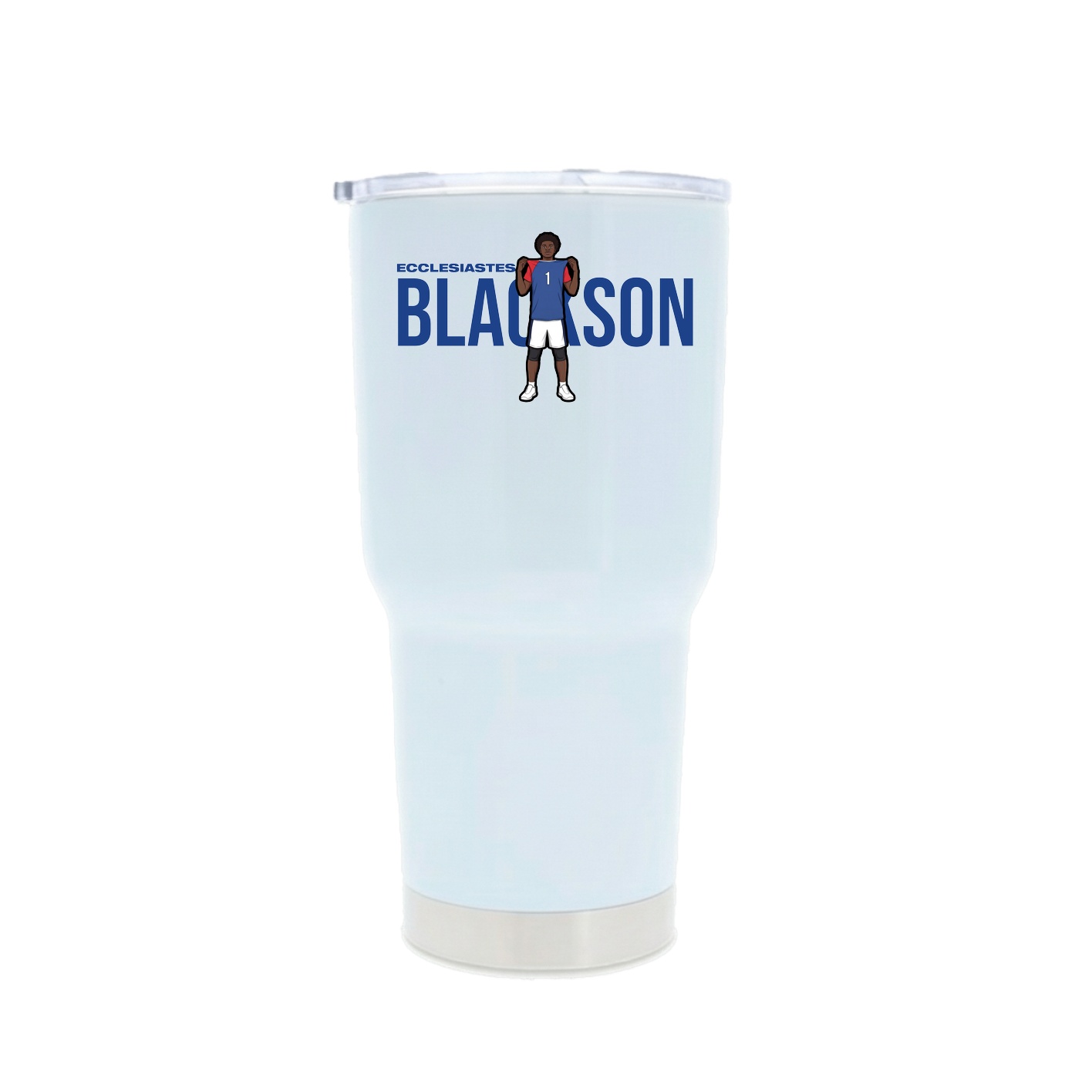 30oz Stainless Steel Tumbler — Player Name in White