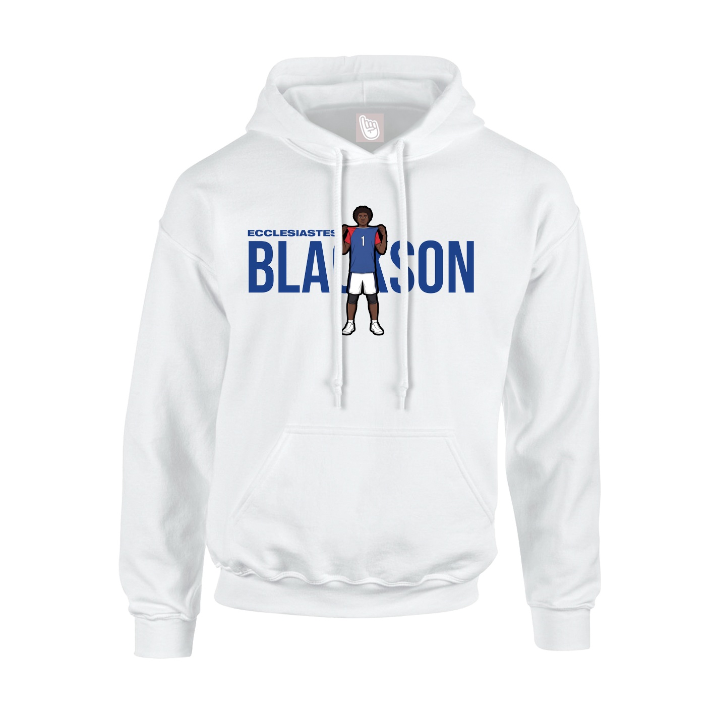 Youth Hoodie — Player Name in White