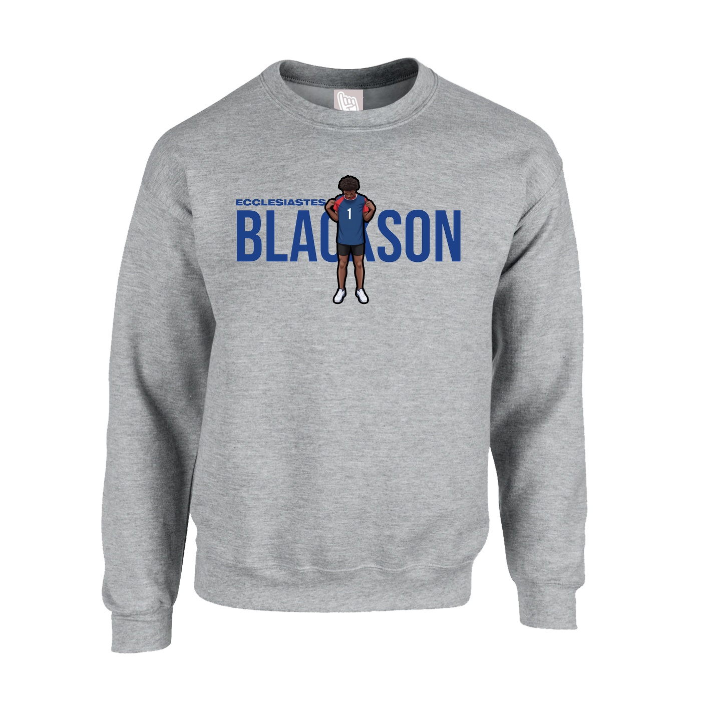 Fleece Crew — Player Name in Grey