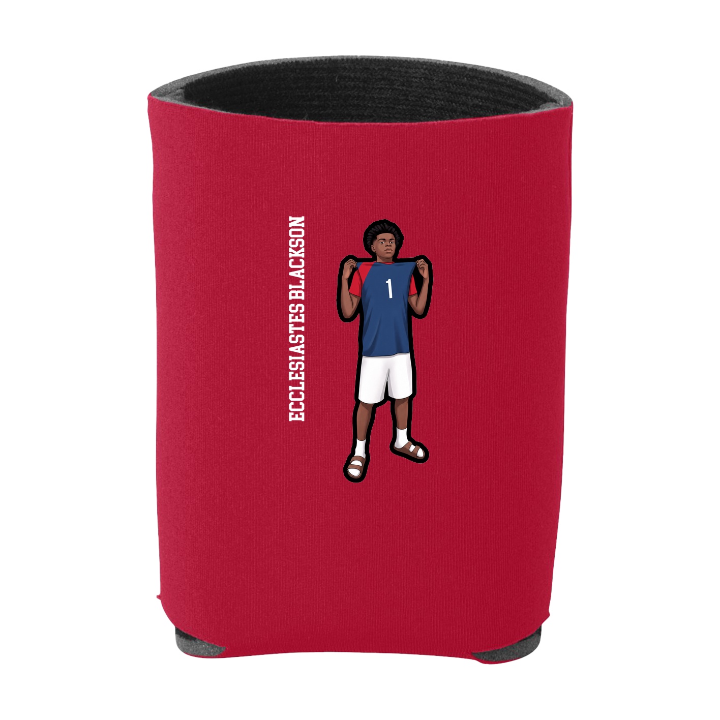 Can Holder — Name Vertical in Red