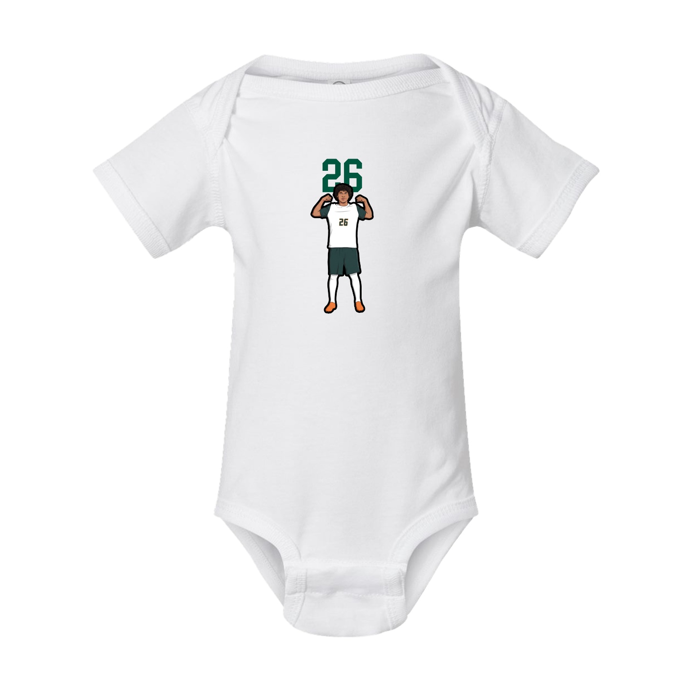 Baby Onesie — Number Top in White