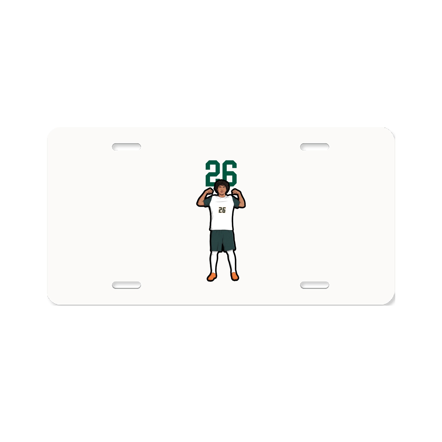 License Plate — Number Top in Classic