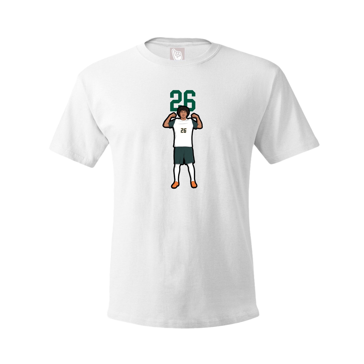 Youth Tee — Number Top in White