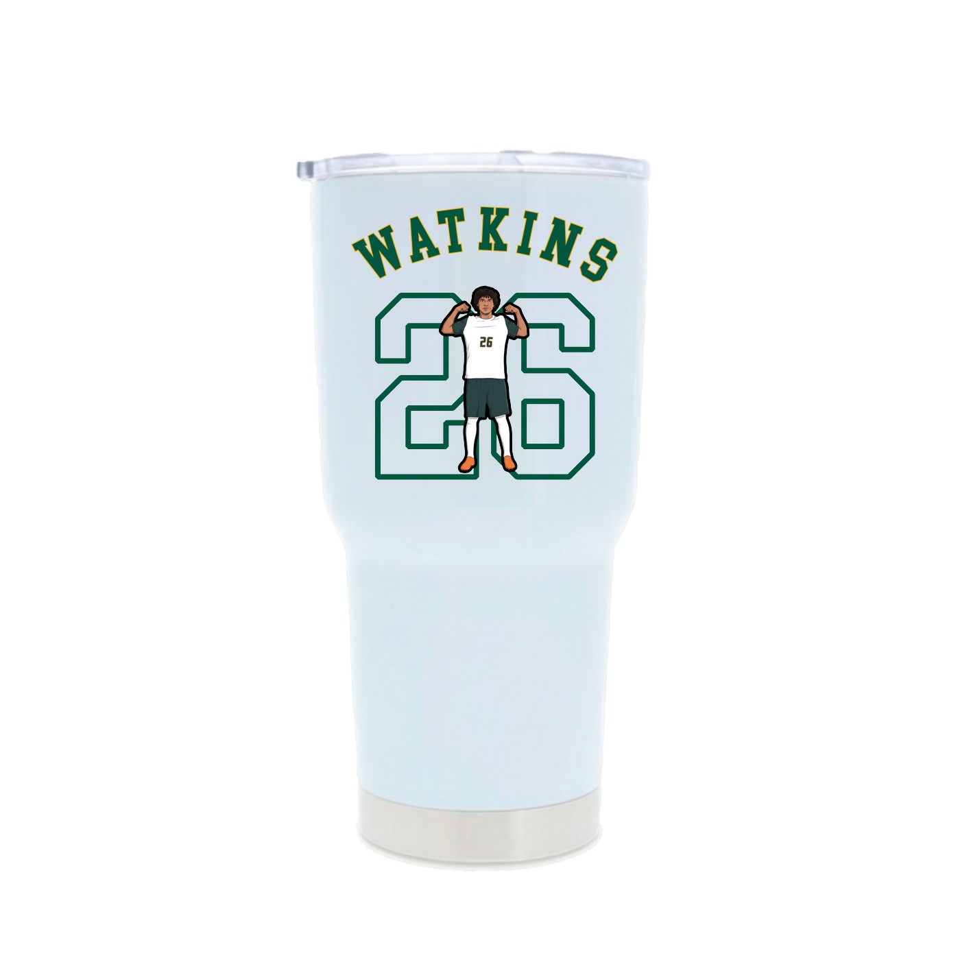 30oz Stainless Steel Tumbler — Shirsey Arch in White