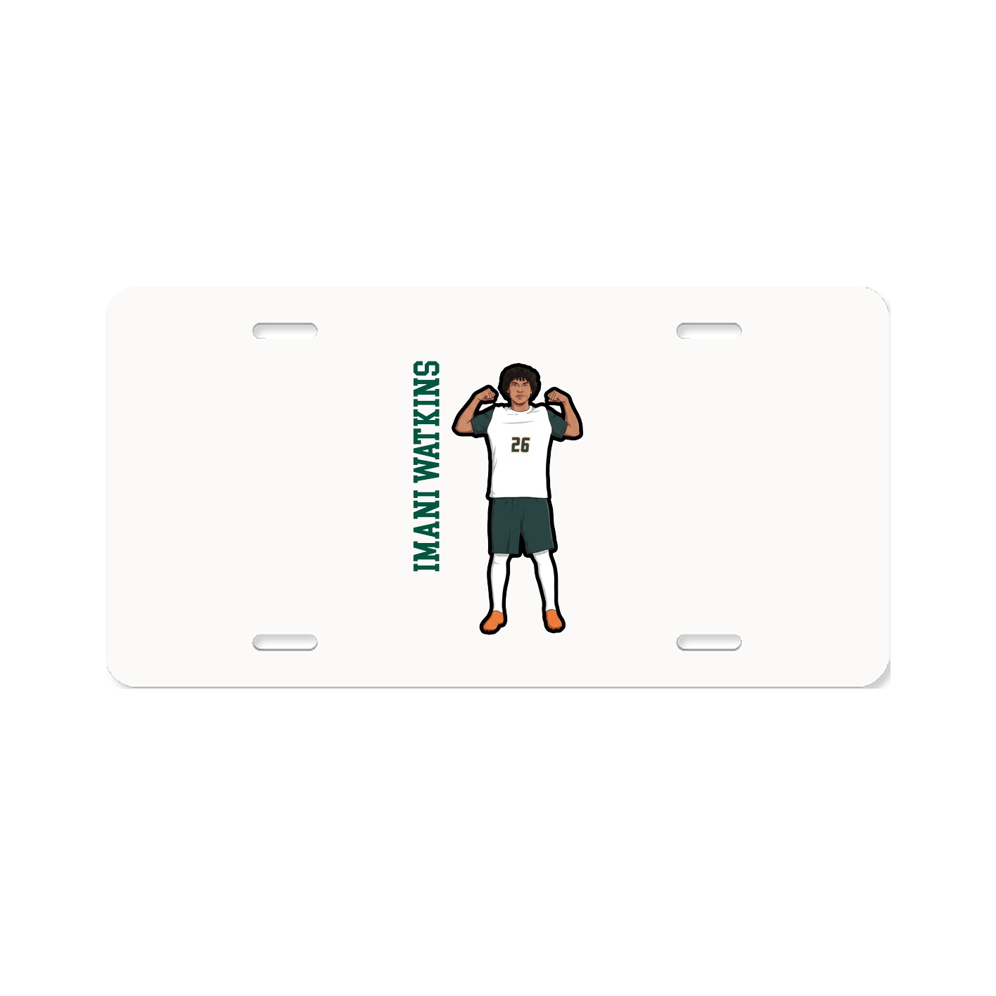 License Plate — Name Vertical in Classic