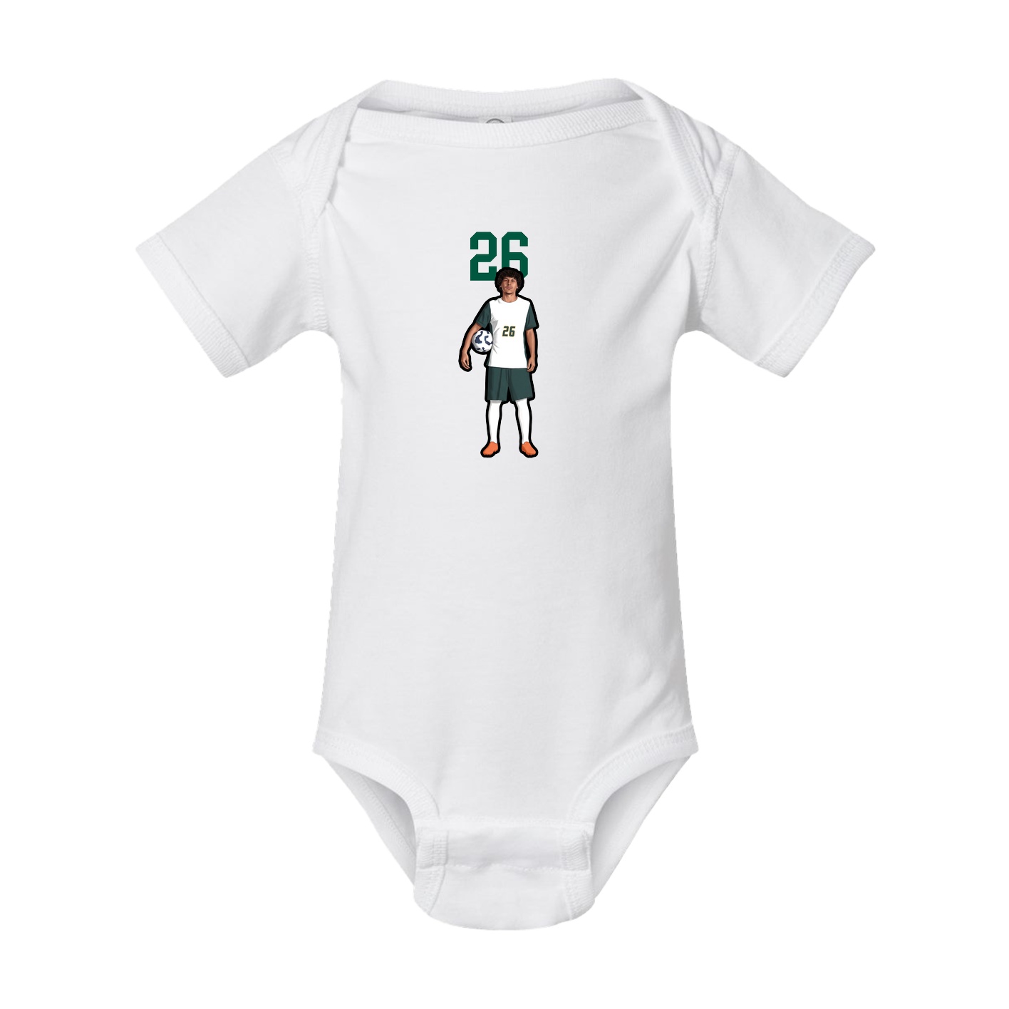 Baby Onesie — Number Top in White