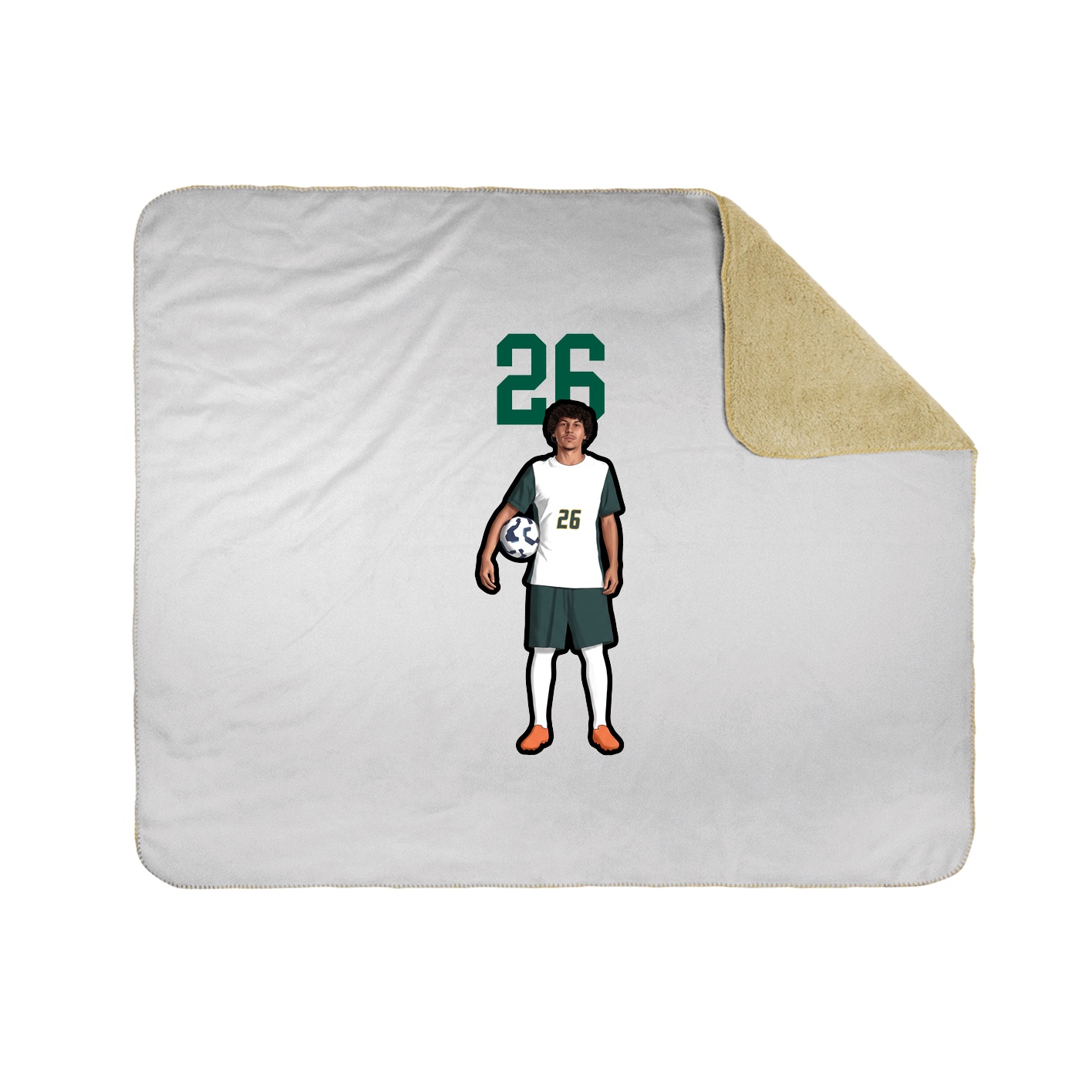 Throw Blanket — Number Top in White
