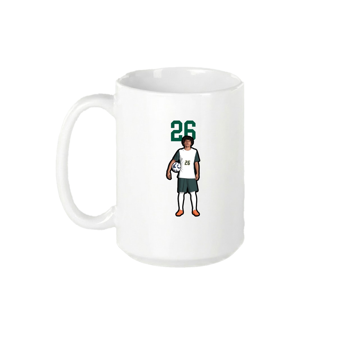 15oz Coffee Mug — Number Top in White