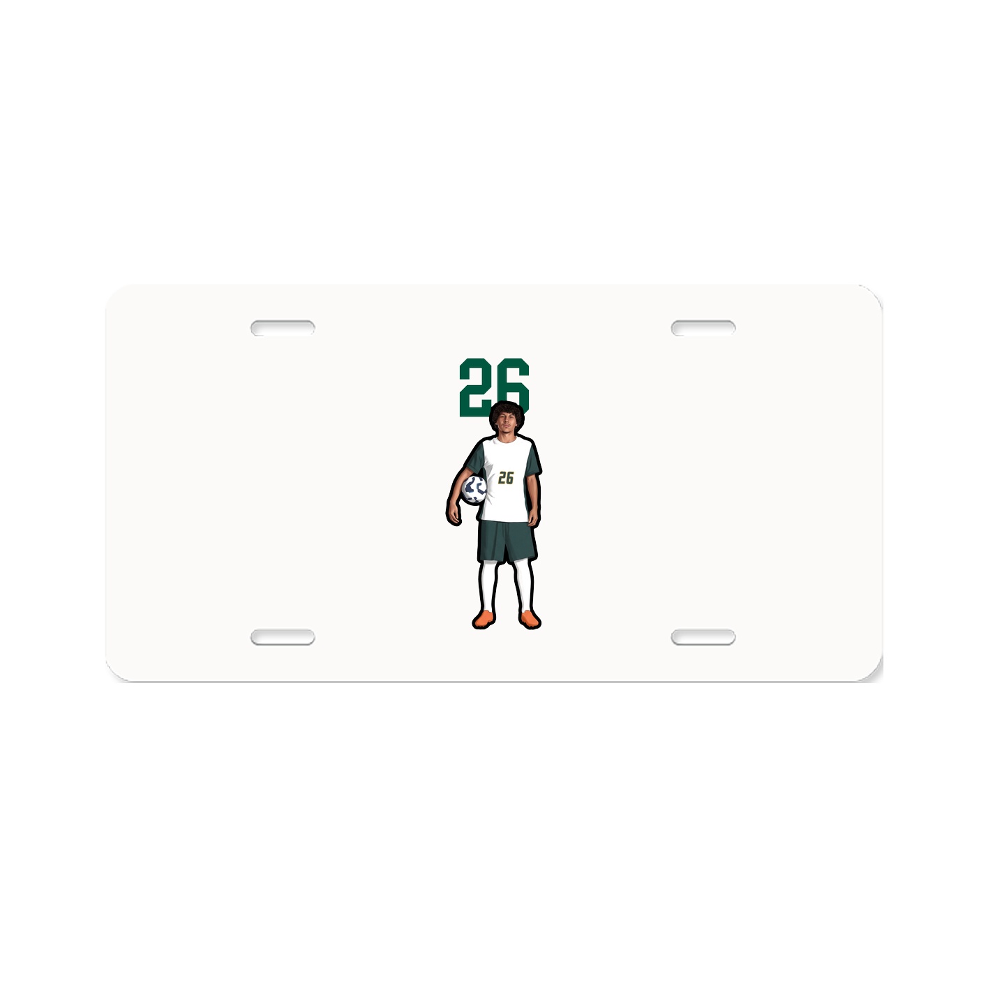 License Plate — Number Top in Classic
