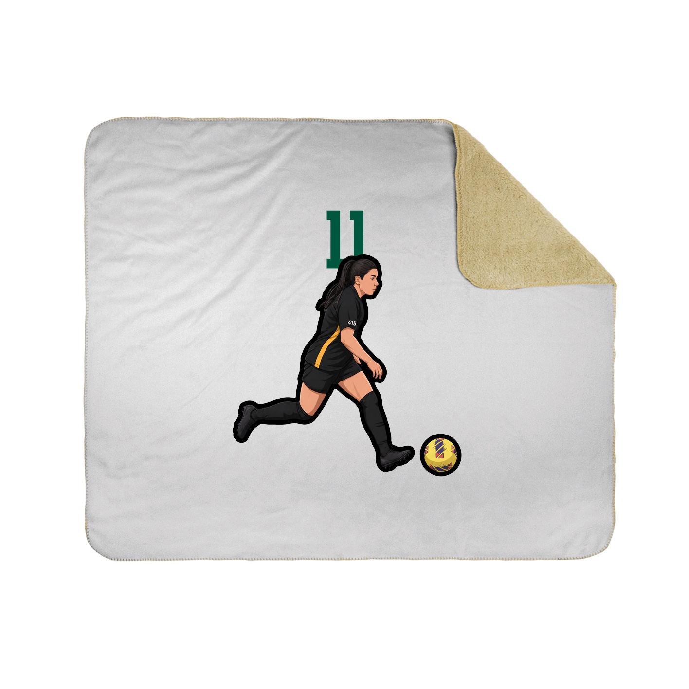 Throw Blanket — Number Top in White