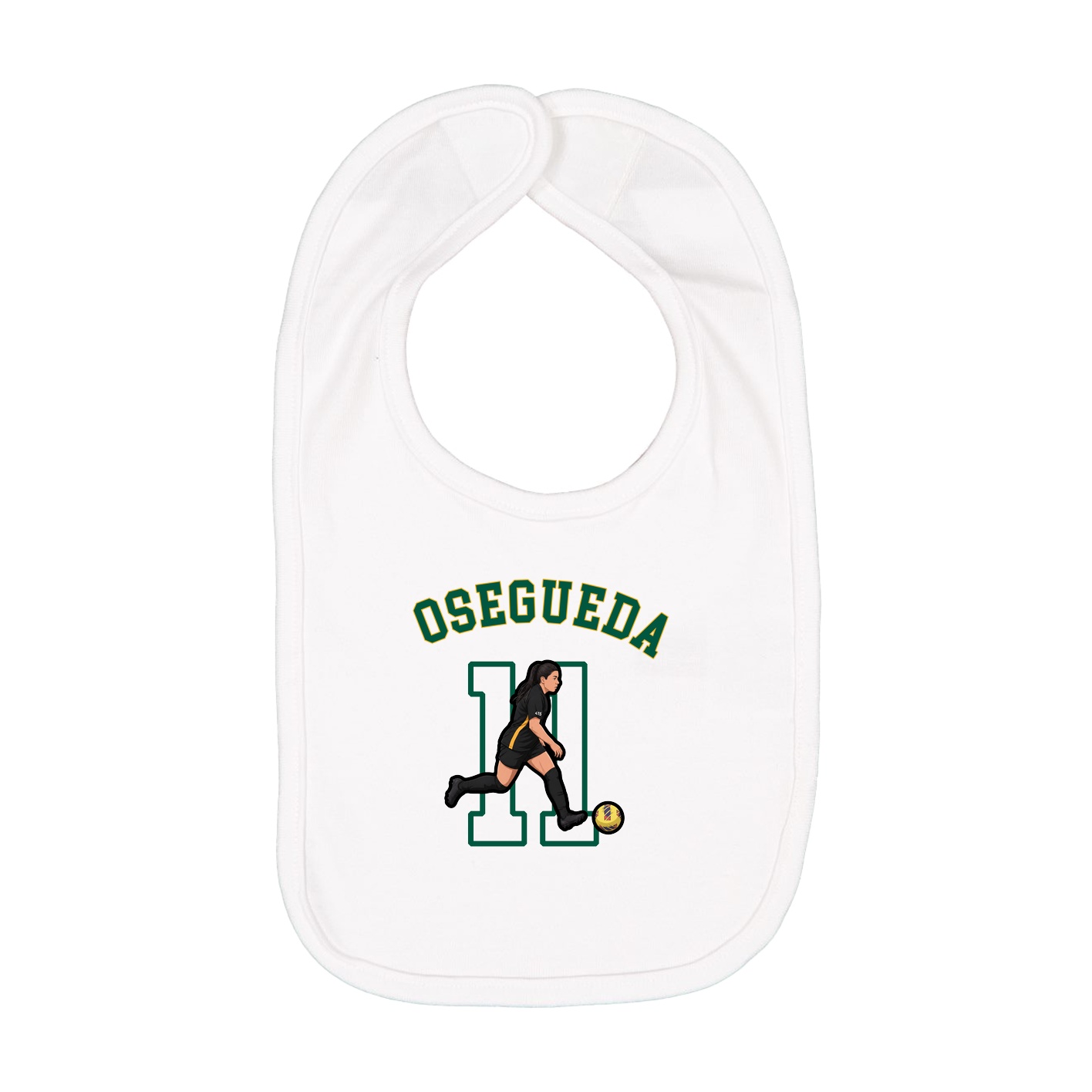 Infant Bib — Shirsey Arch in White
