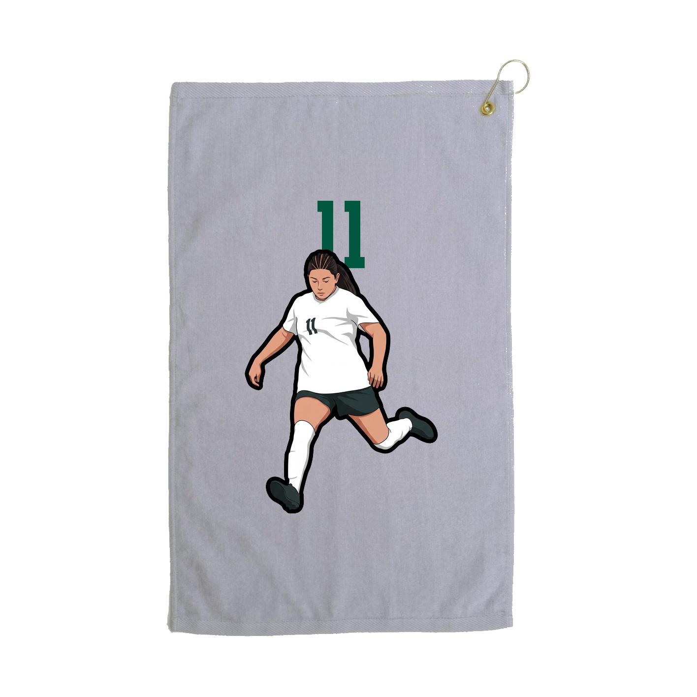 Golf Towel — Number Top in Grey