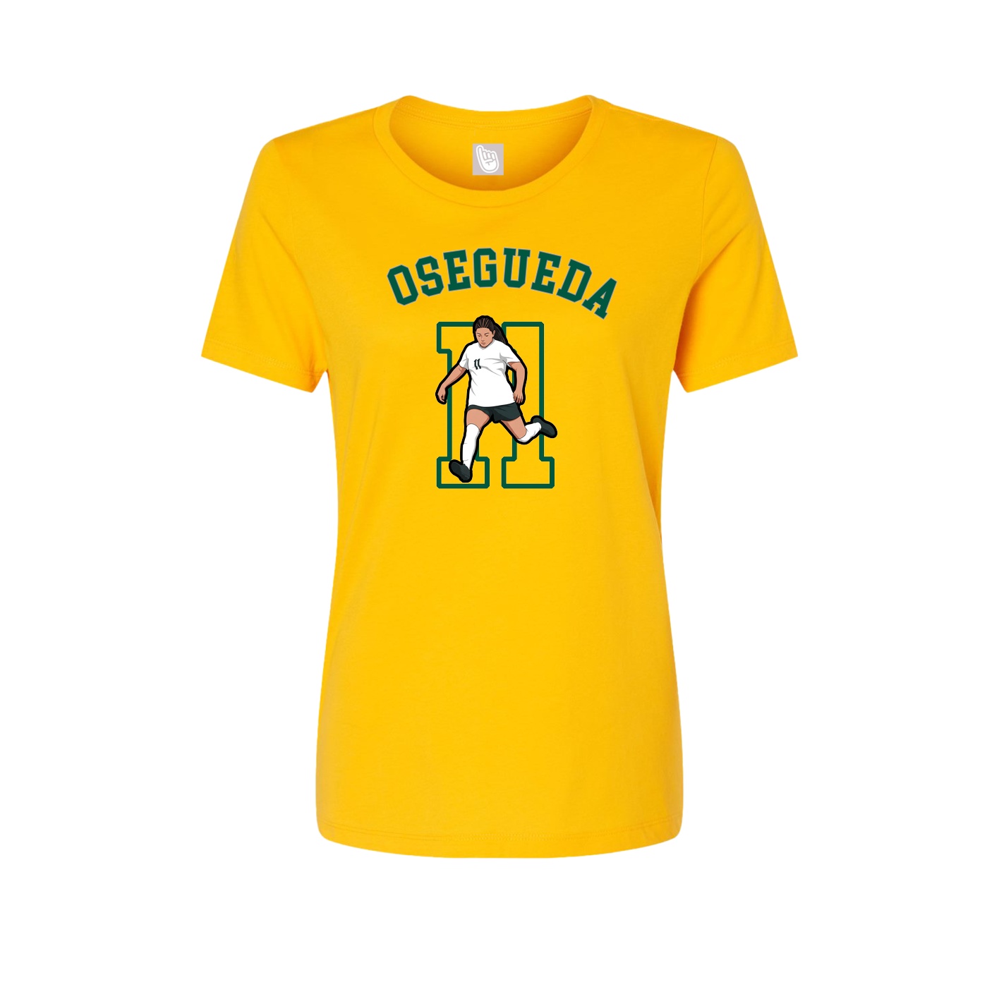 Fitted Women's Tee — Shirsey Arch in Gold