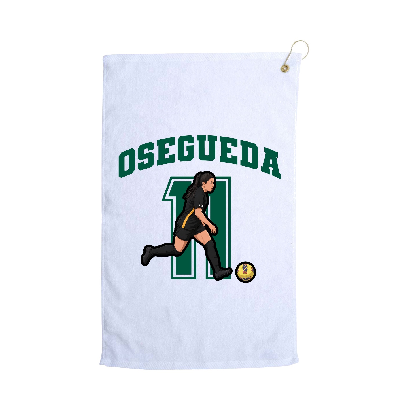 Golf Towel — Number in White