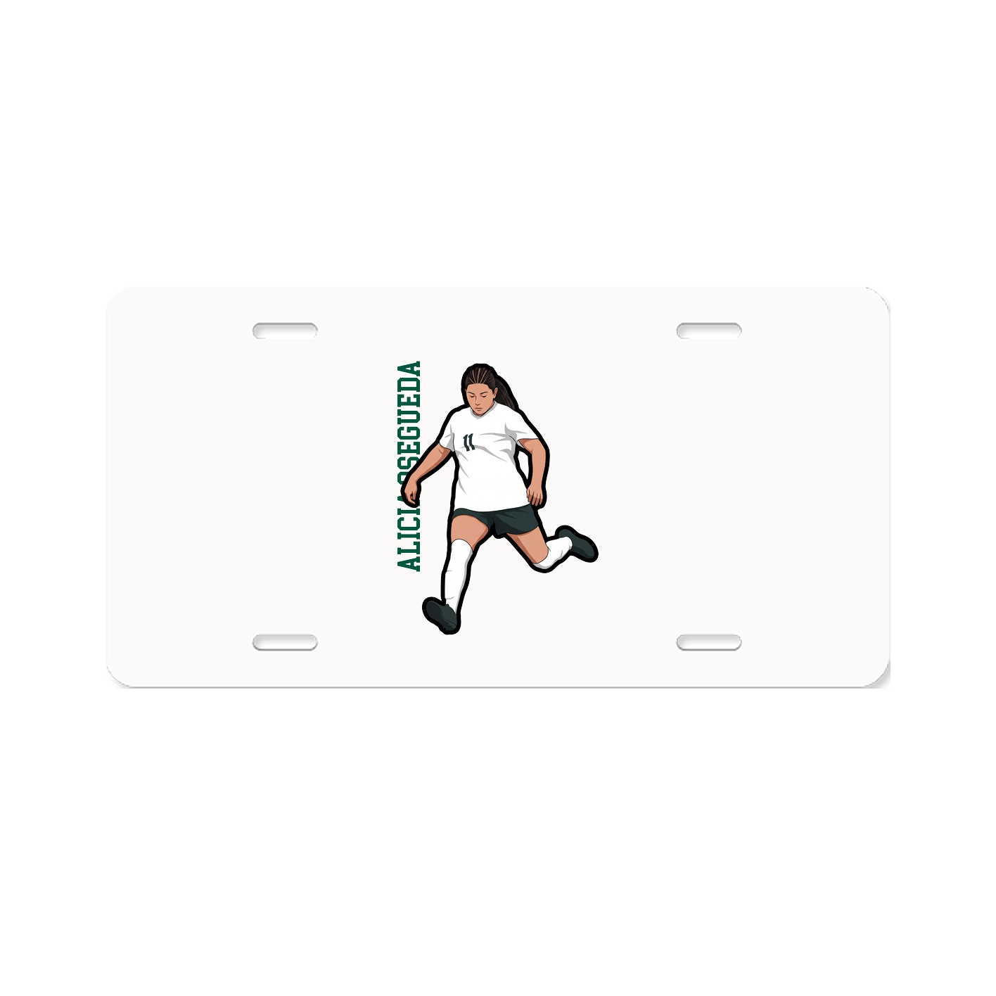 License Plate — Name Vertical in Classic