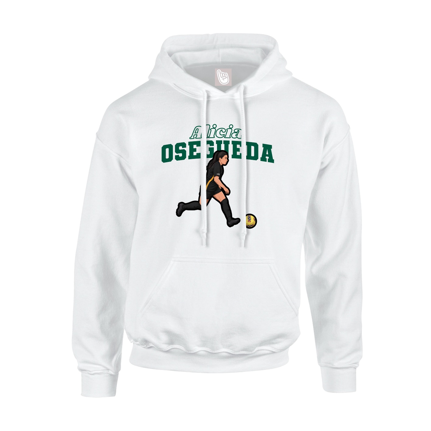 Hoodie — Name Arch in White