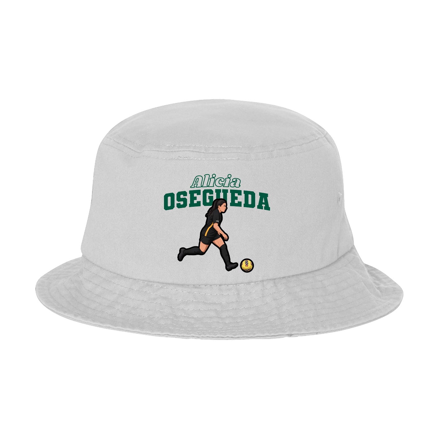 Bucket Cap — Name Arch in White