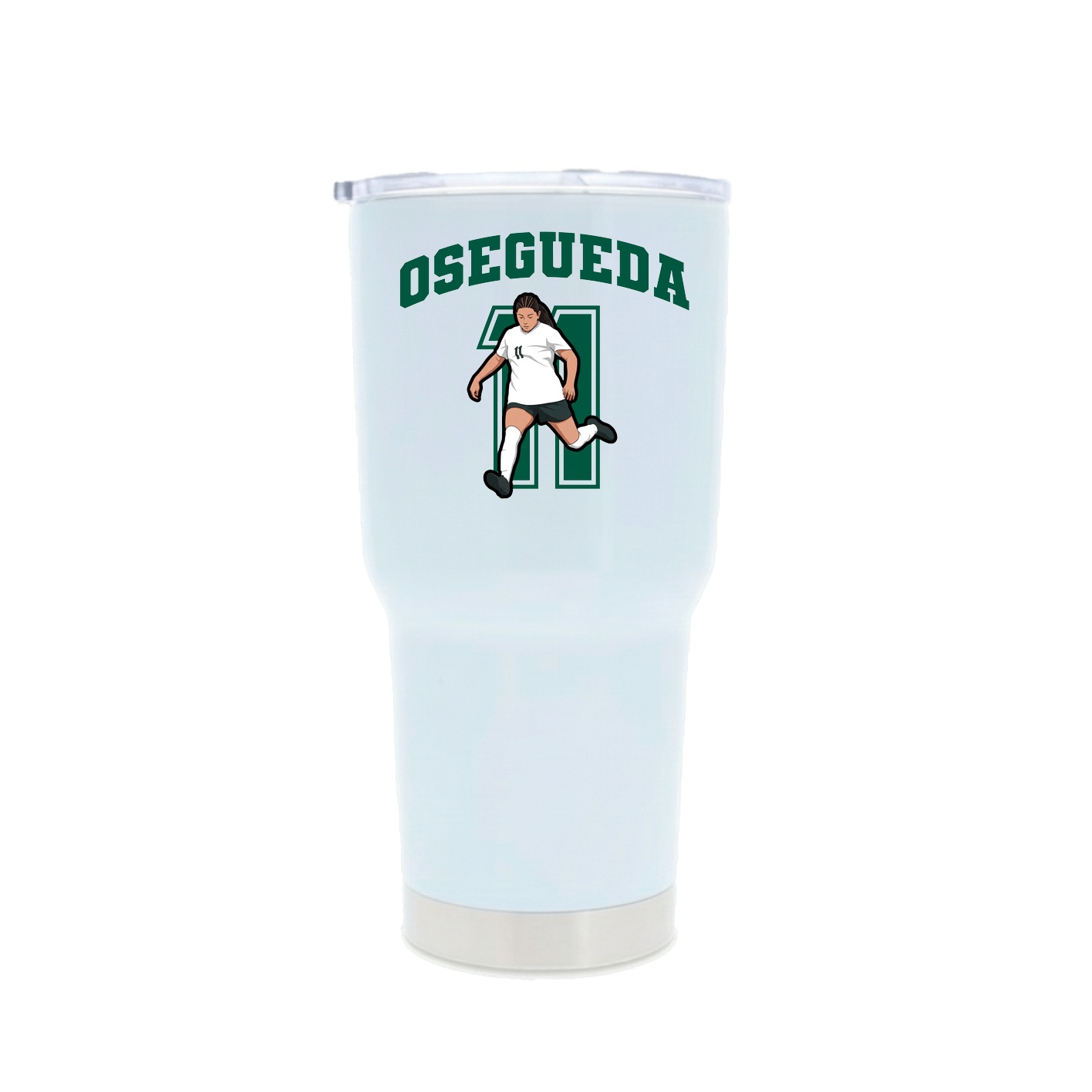 30oz Stainless Steel Tumbler — Number in White