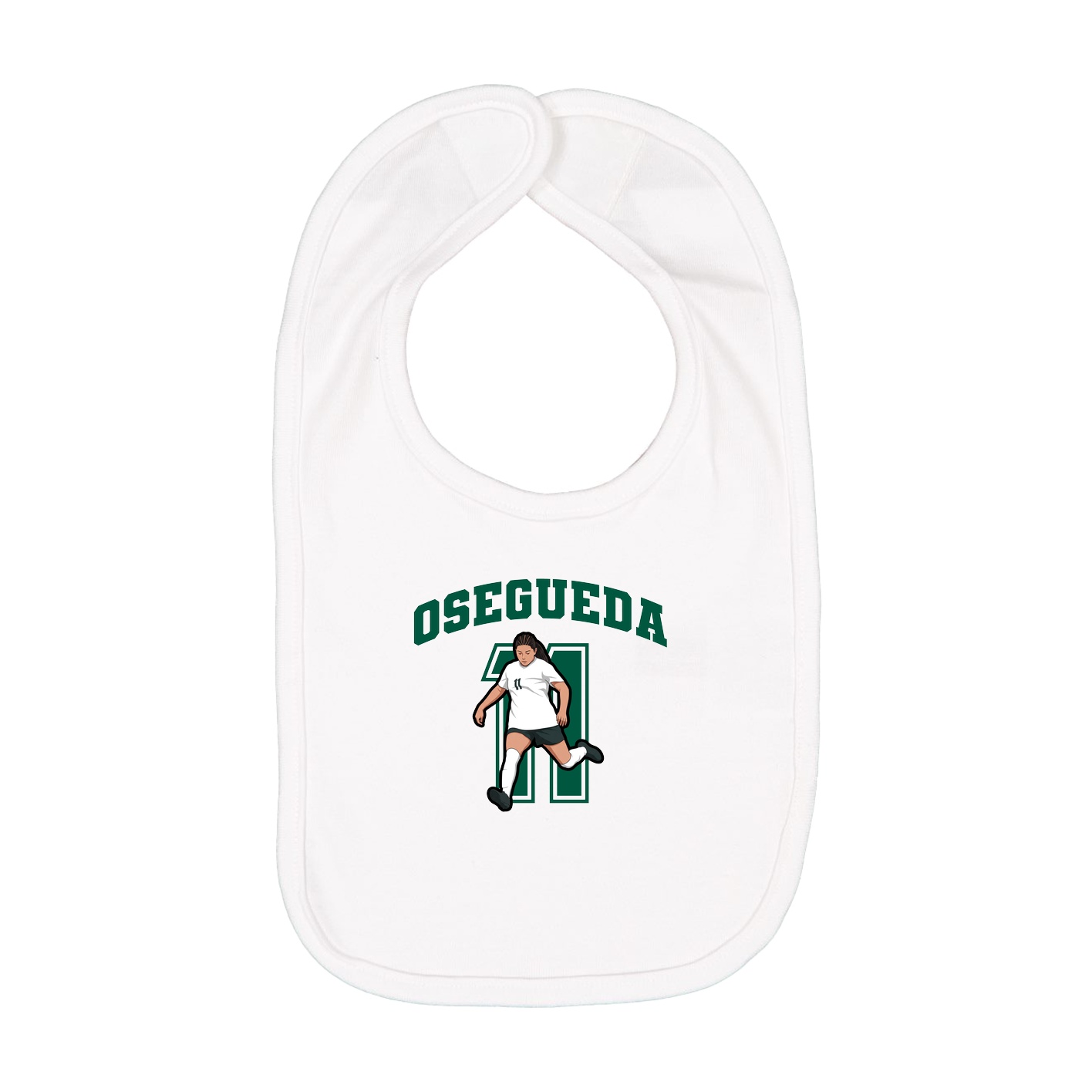 Infant Bib — Number in White
