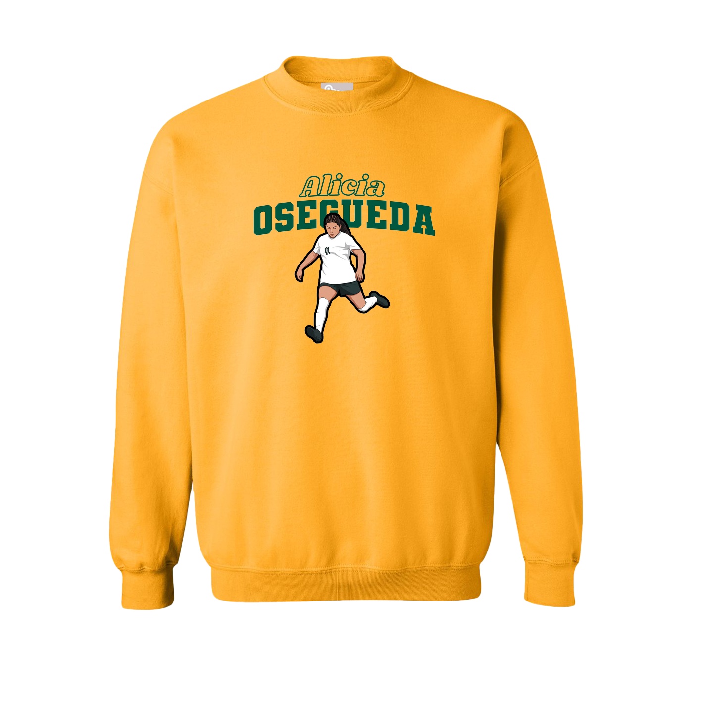 Fleece Crew — Name Arch in Gold
