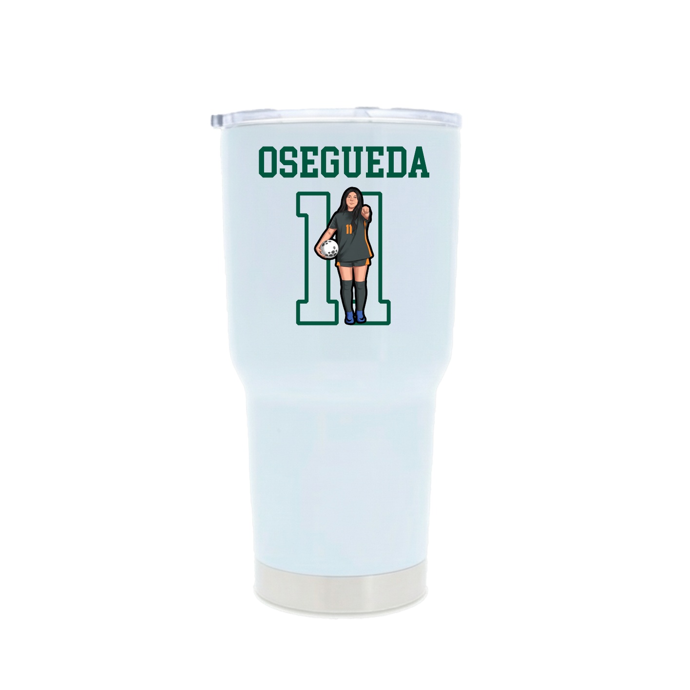 30oz Stainless Steel Tumbler — Shirsey in White