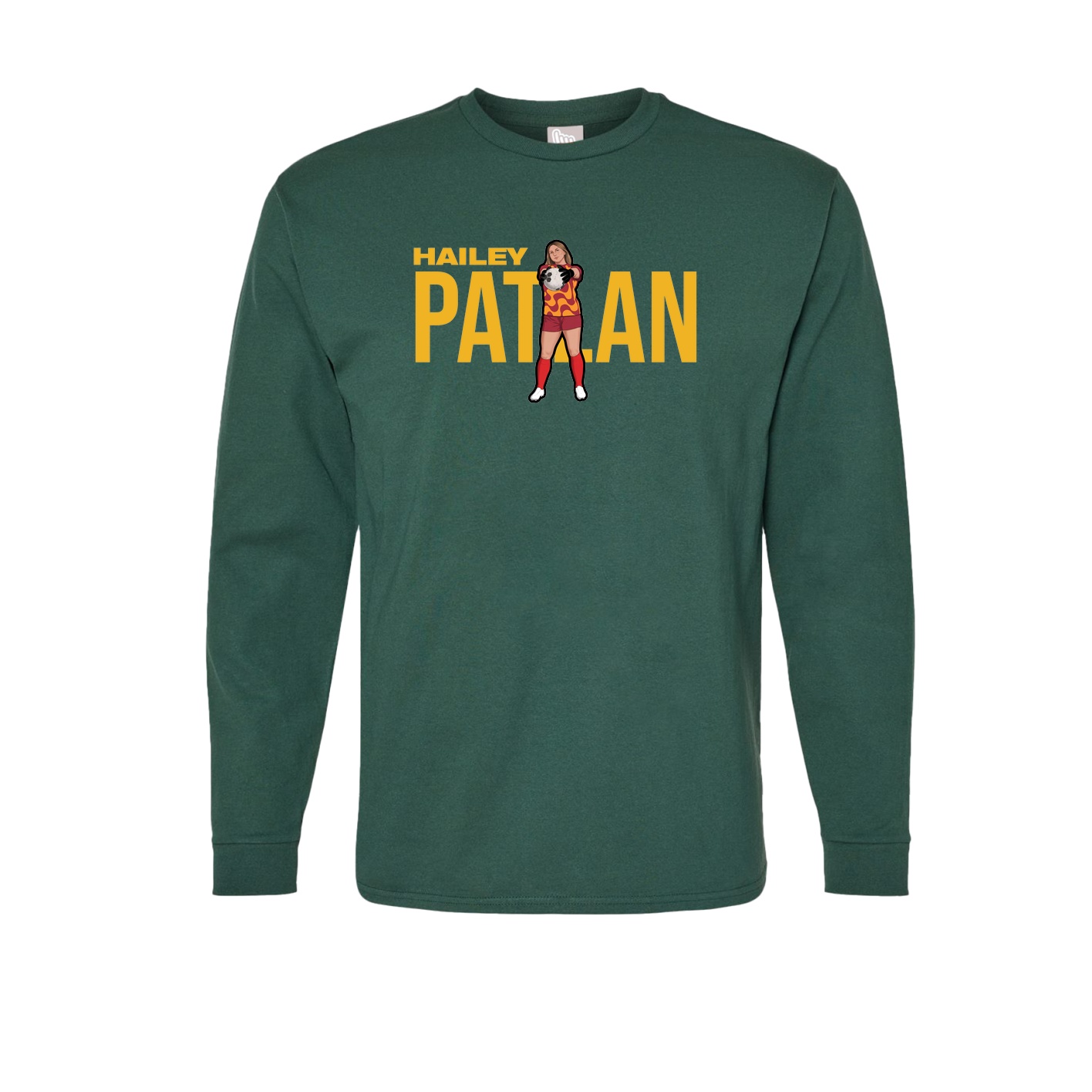 Long Sleeve Tee — Player Name in Green