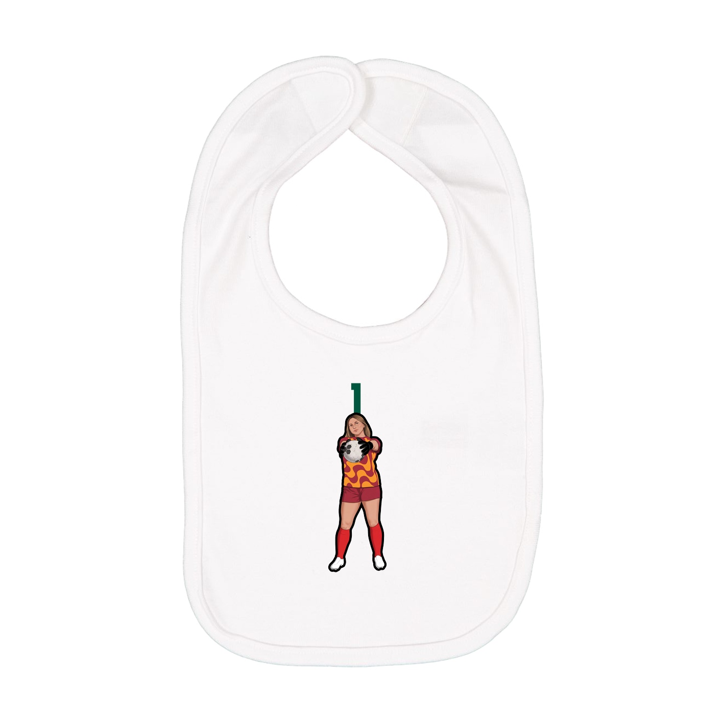 Infant Bib — Number Top in White