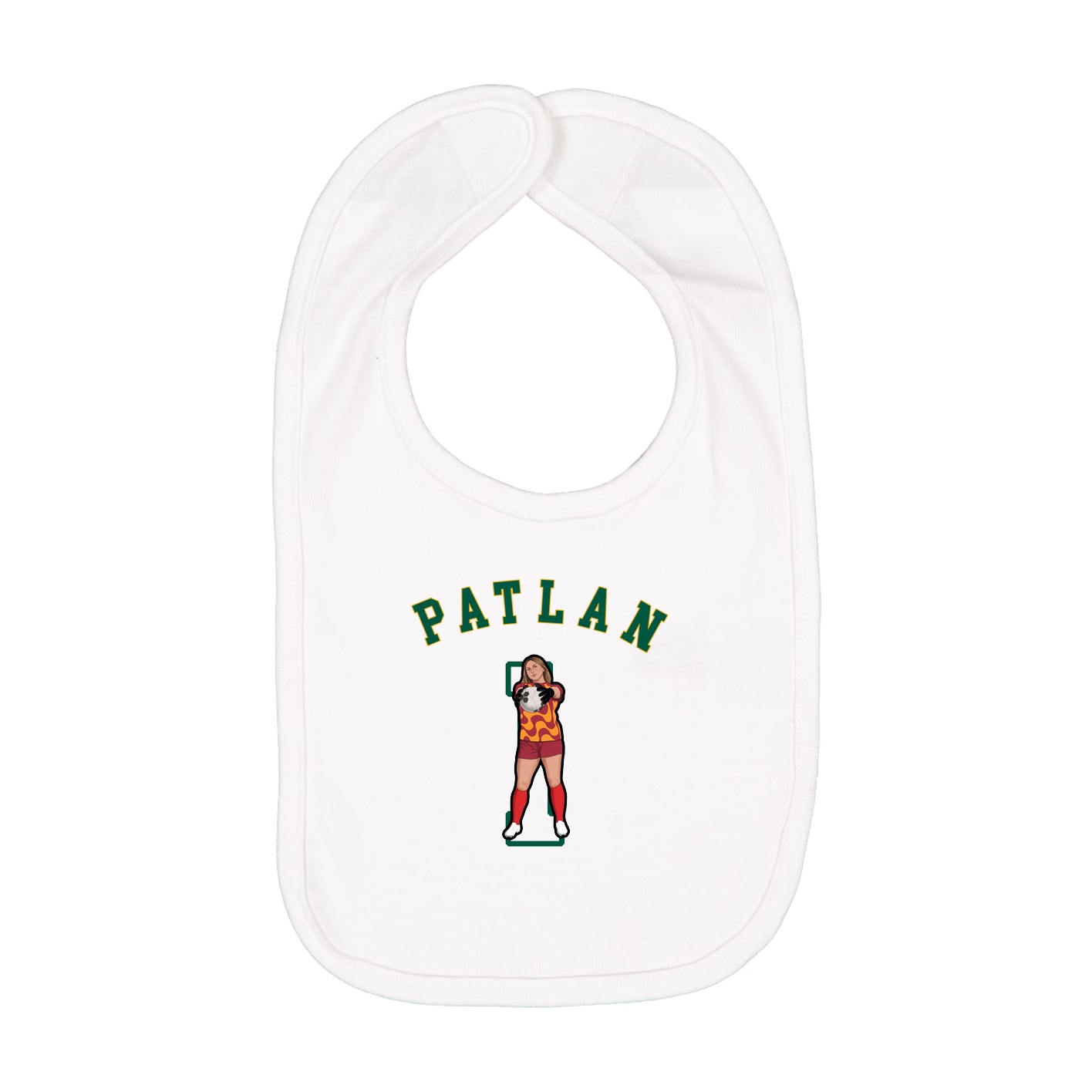 Infant Bib — Shirsey Arch in White