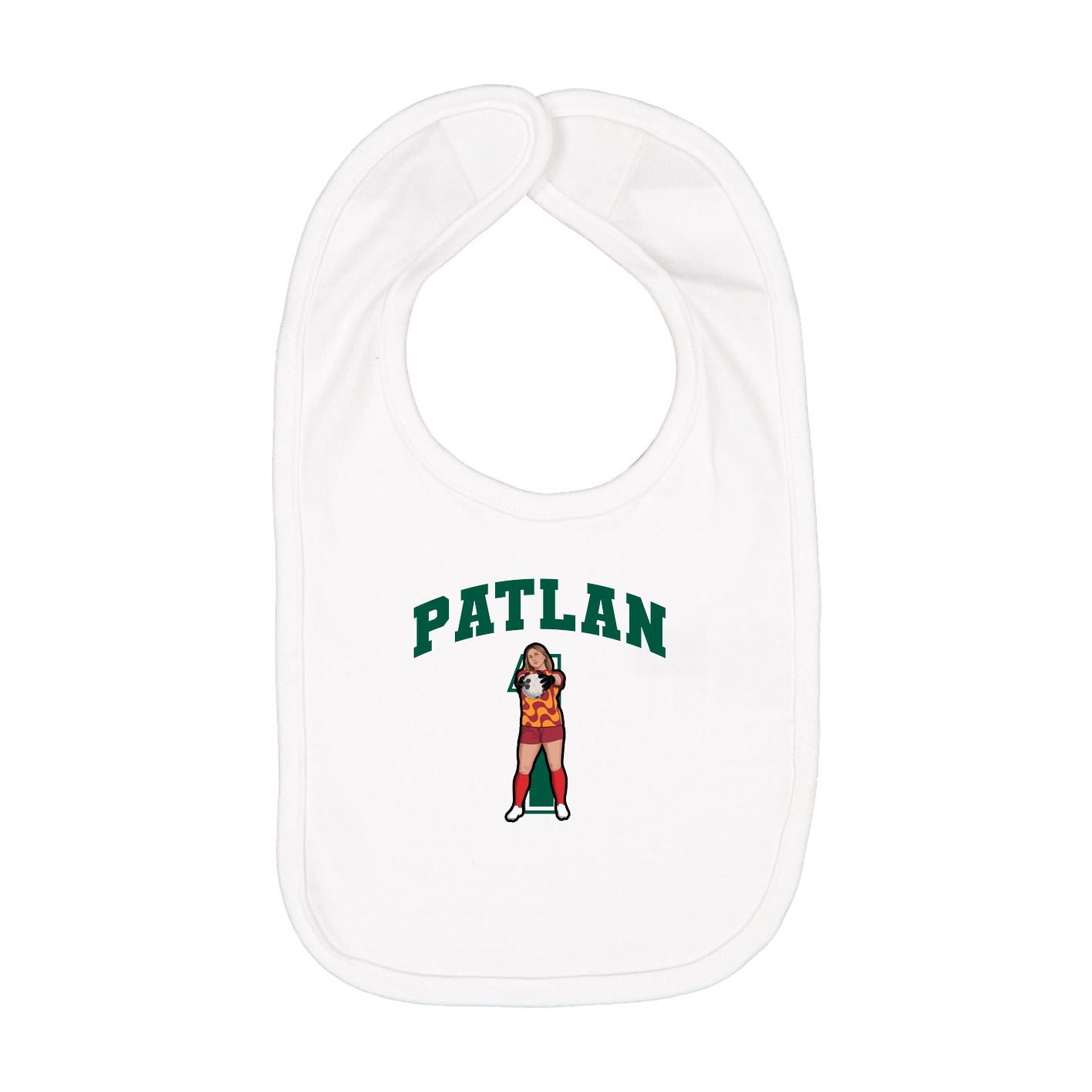 Infant Bib — Number in White