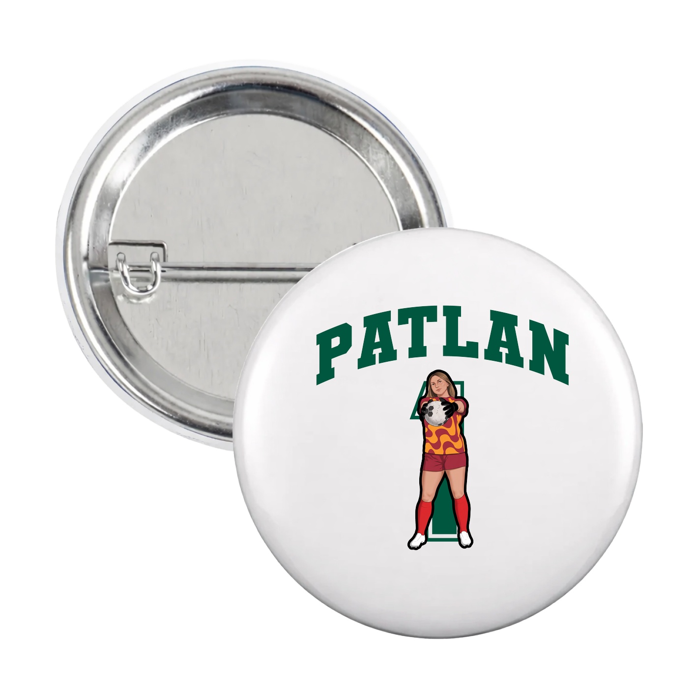 Game Day Button — Number in White
