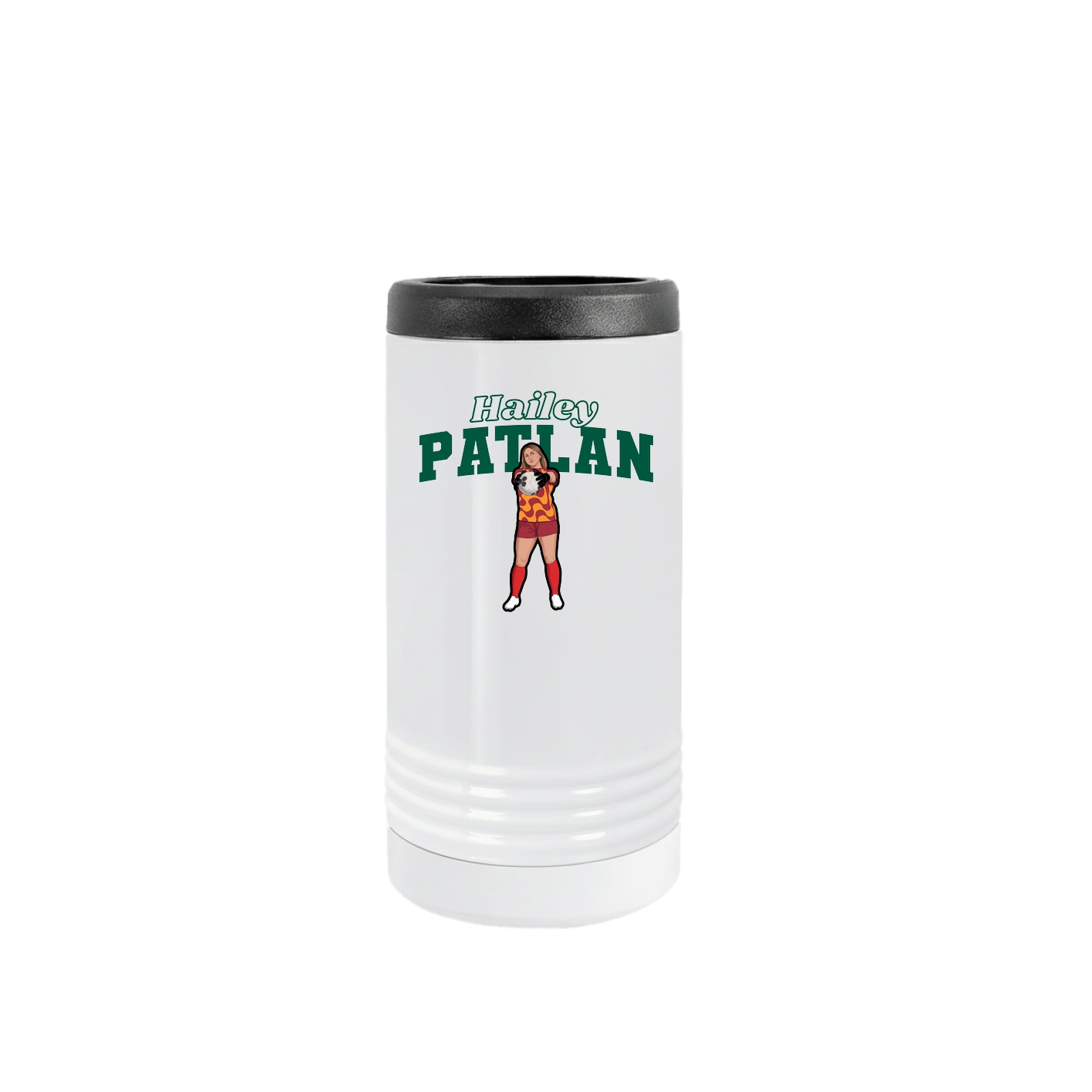 Slim Beverage Holder — Name Arch in White
