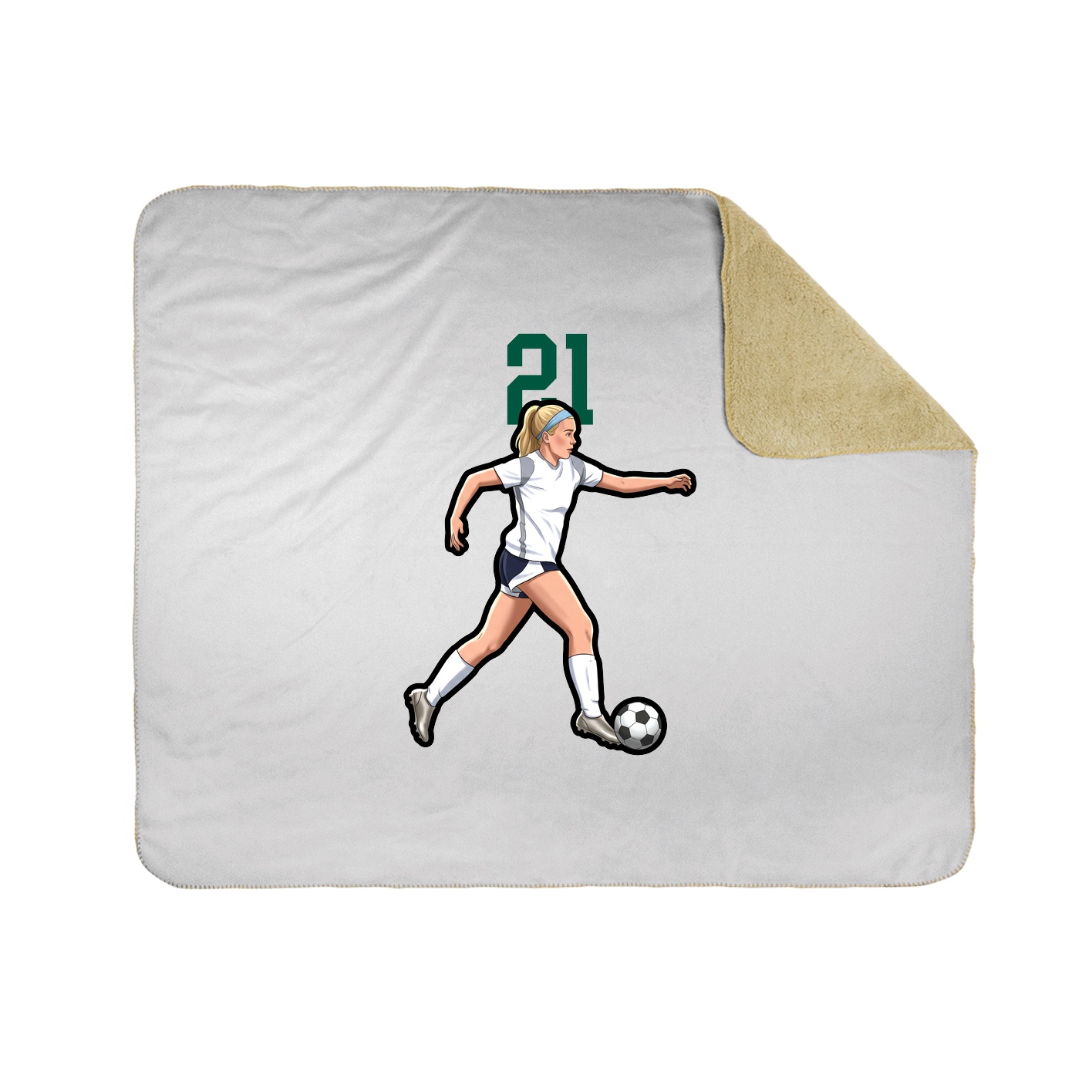 Throw Blanket — Number Top in White