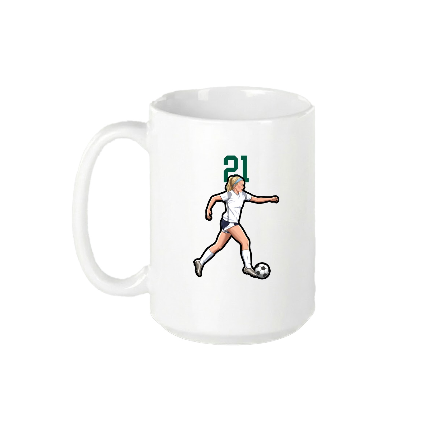 15oz Coffee Mug — Number Top in White