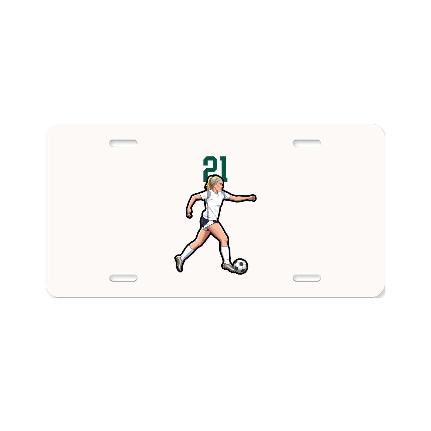 License Plate — Number Top in Classic