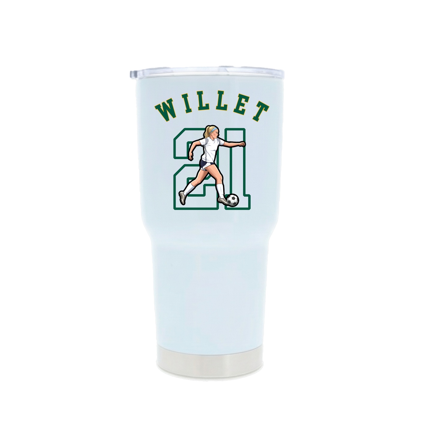30oz Stainless Steel Tumbler — Shirsey Arch in White
