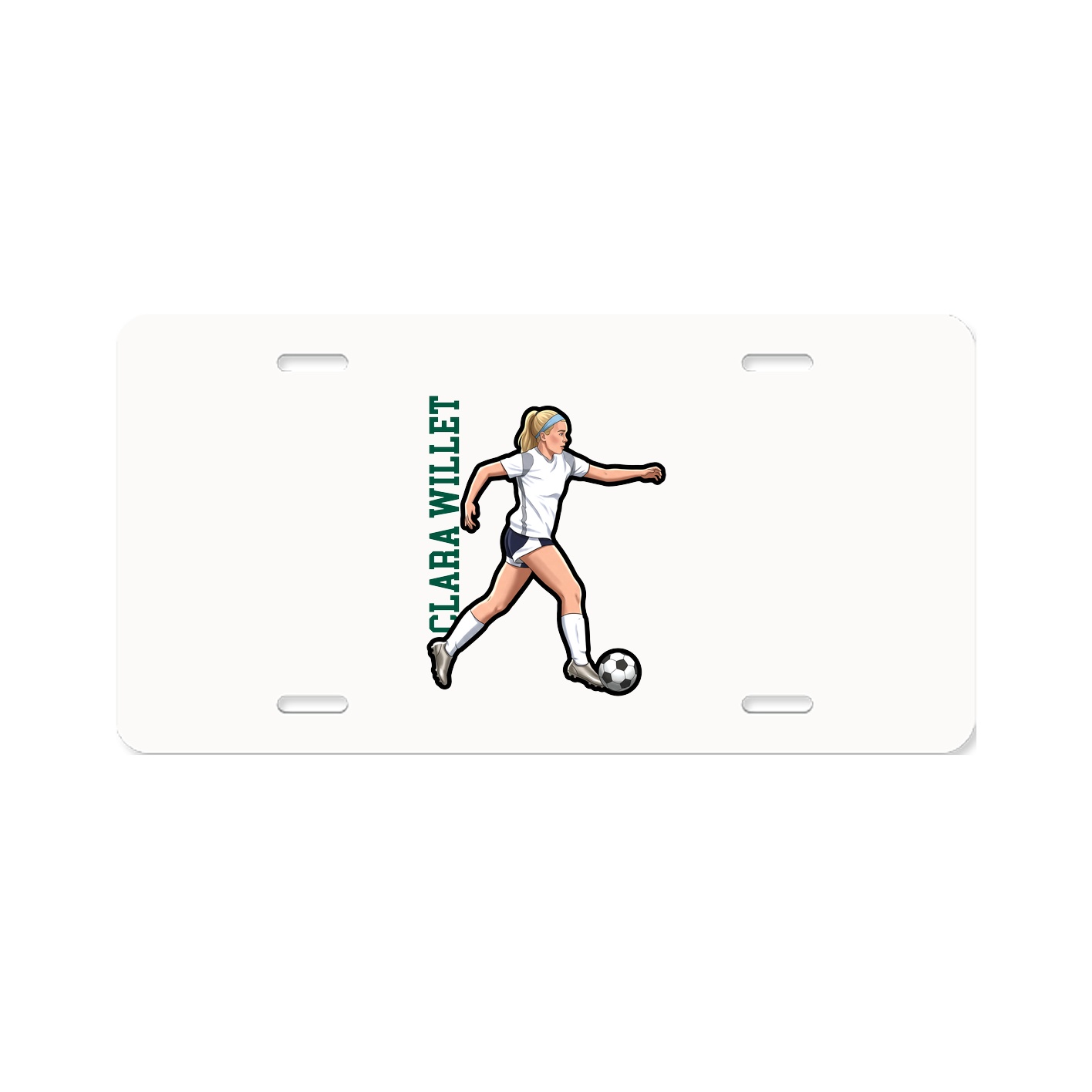 License Plate — Name Vertical in Classic