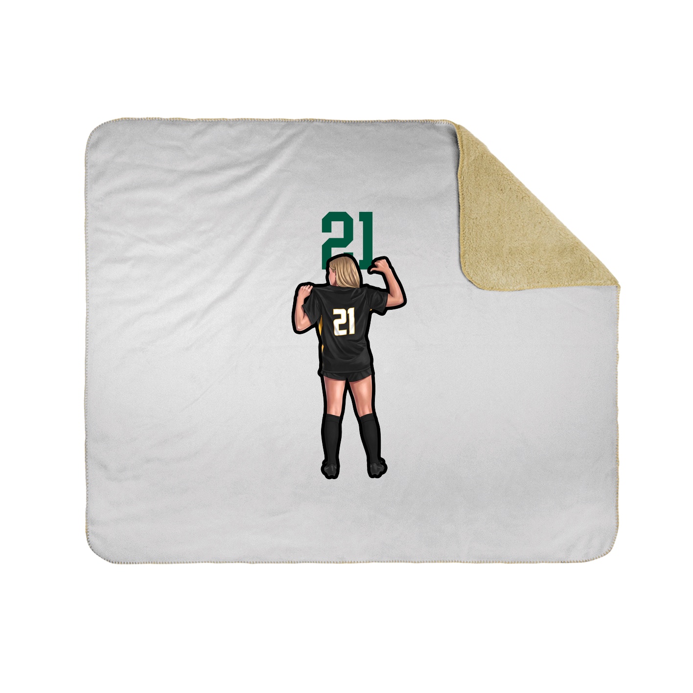 Throw Blanket — Number Top in White