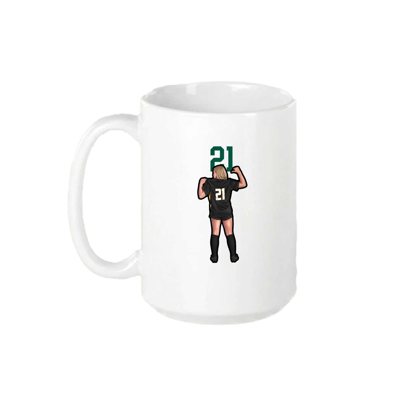 15oz Coffee Mug — Number Top in White