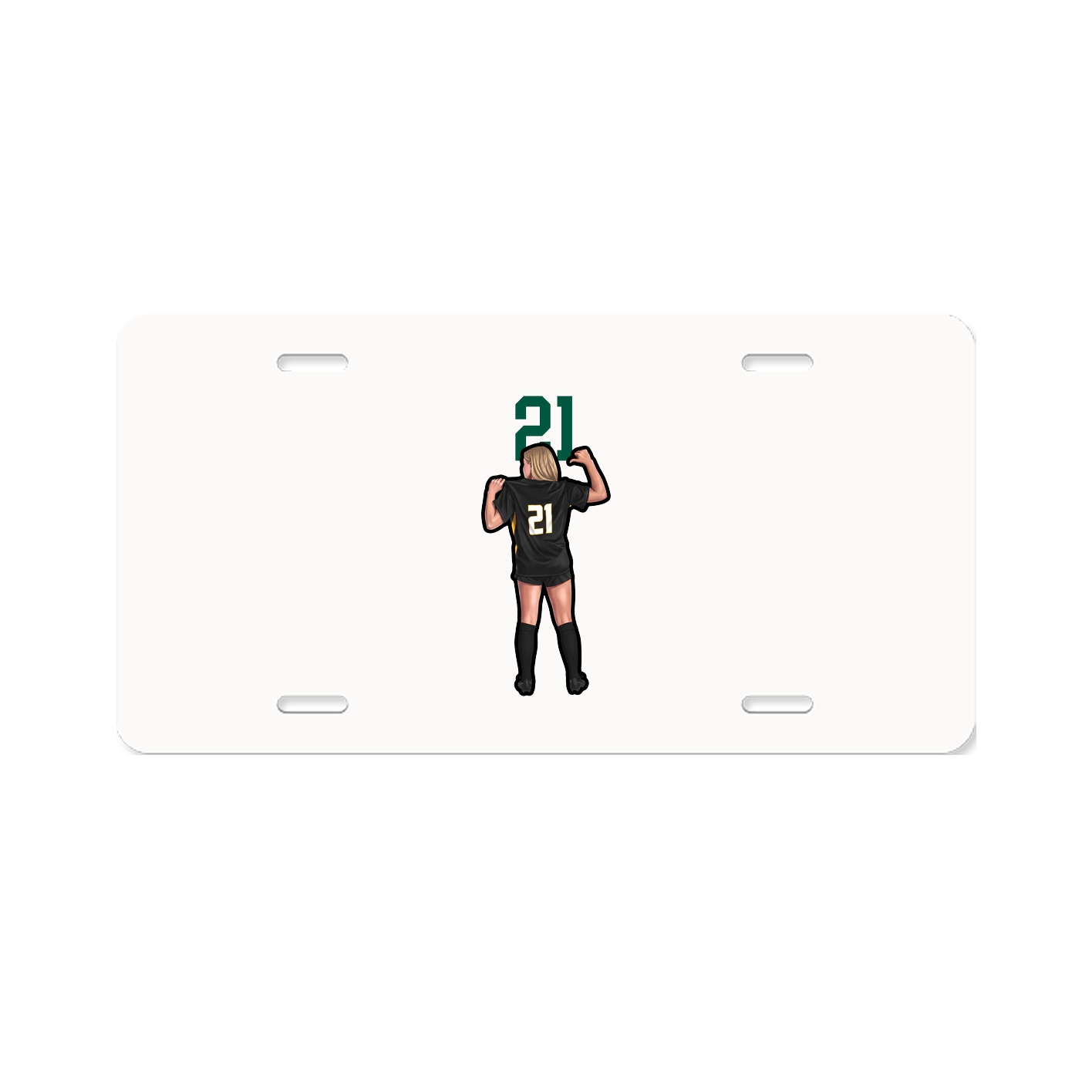 License Plate — Number Top in Classic