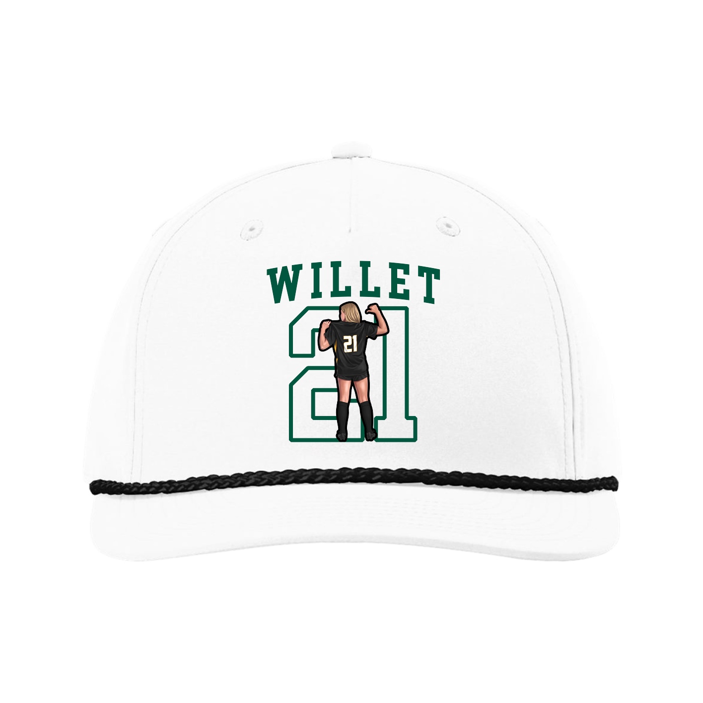 Five-Panel Classic Rope Cap — Shirsey in White