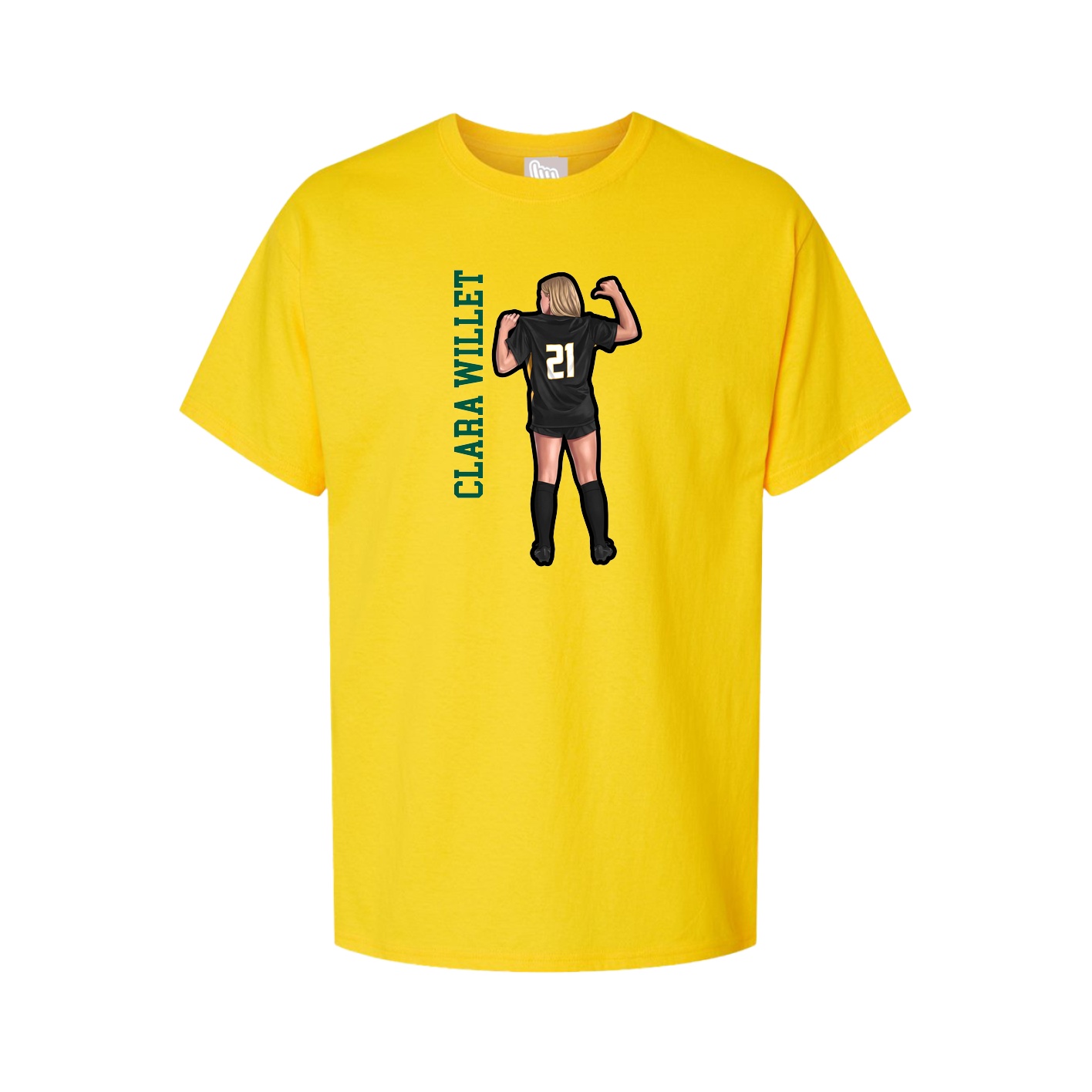 Tee — Name Vertical in Gold