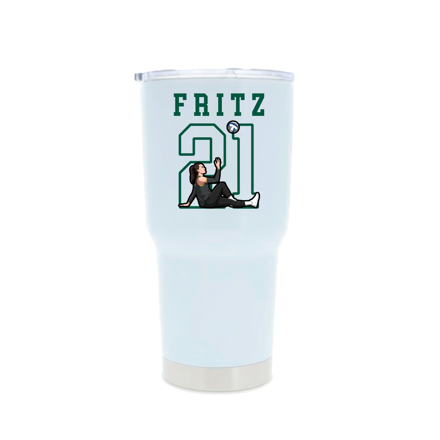 30oz Stainless Steel Tumbler — Shirsey in White