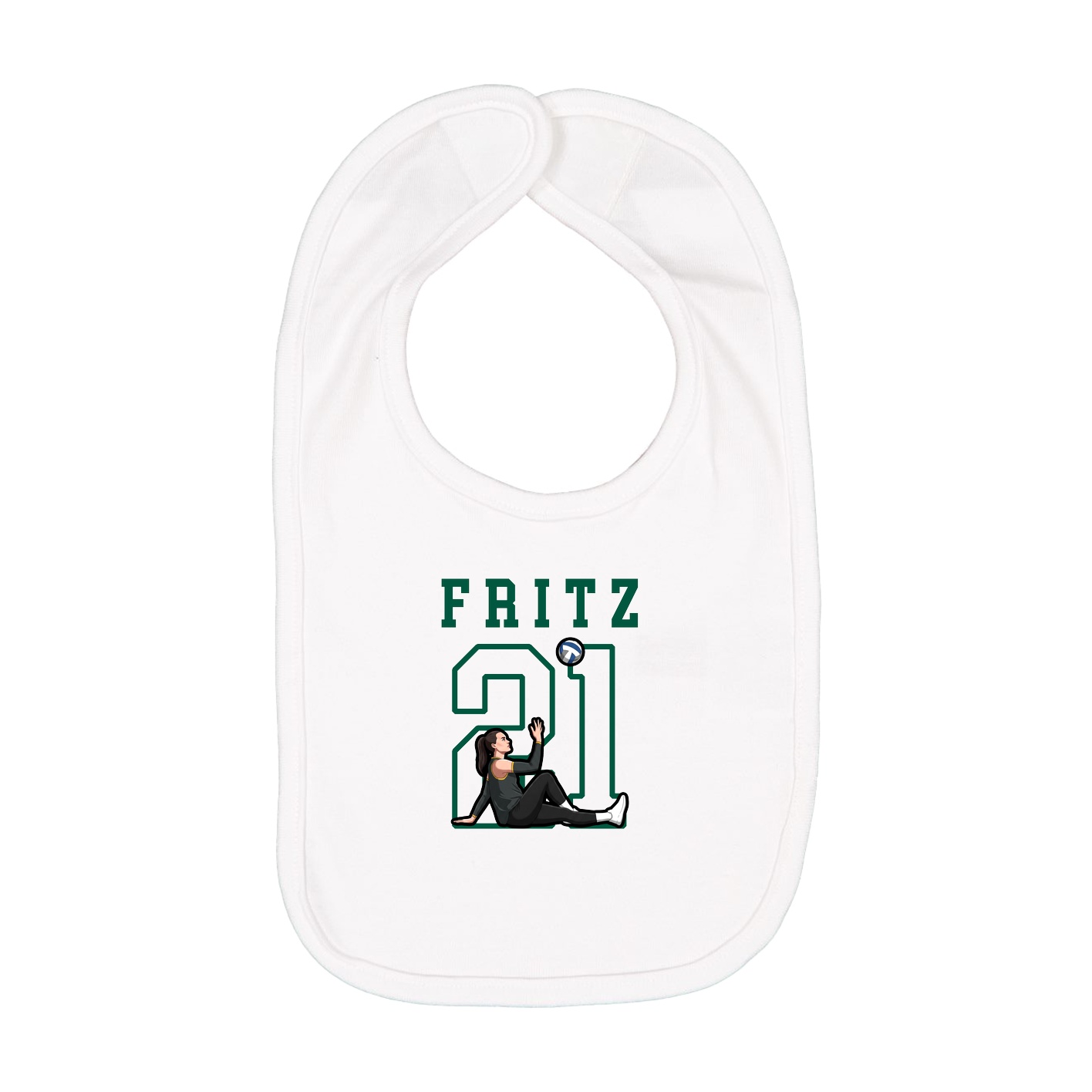 Infant Bib — Shirsey in White
