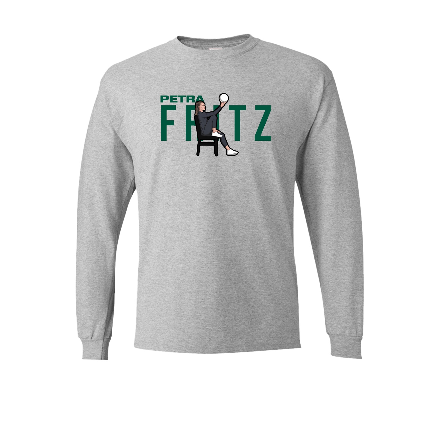 Long Sleeve Tee — Player Name in Grey